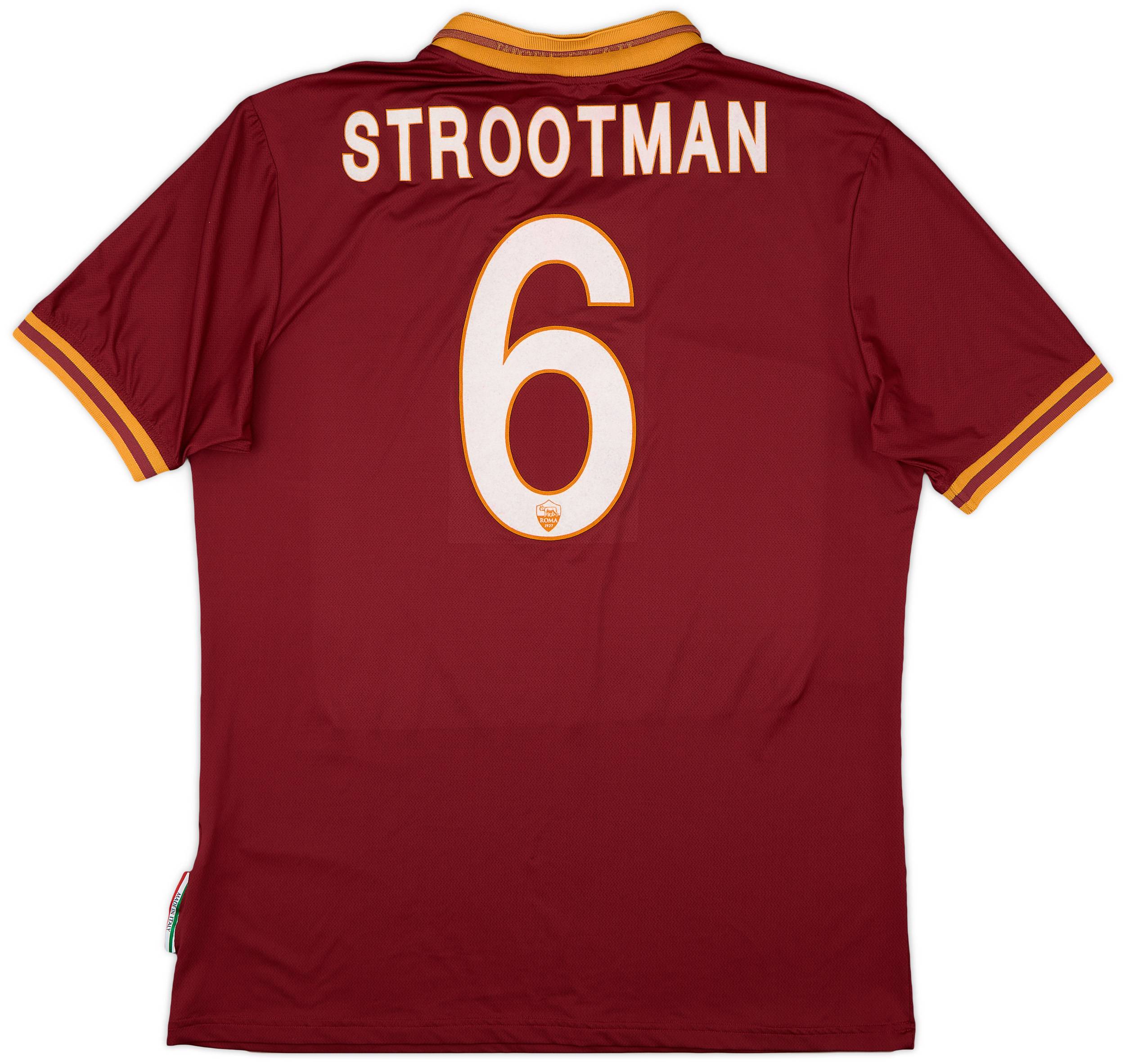 2013-14 Roma Home Shirt Strootman #6 - 8/10 - (XXL)