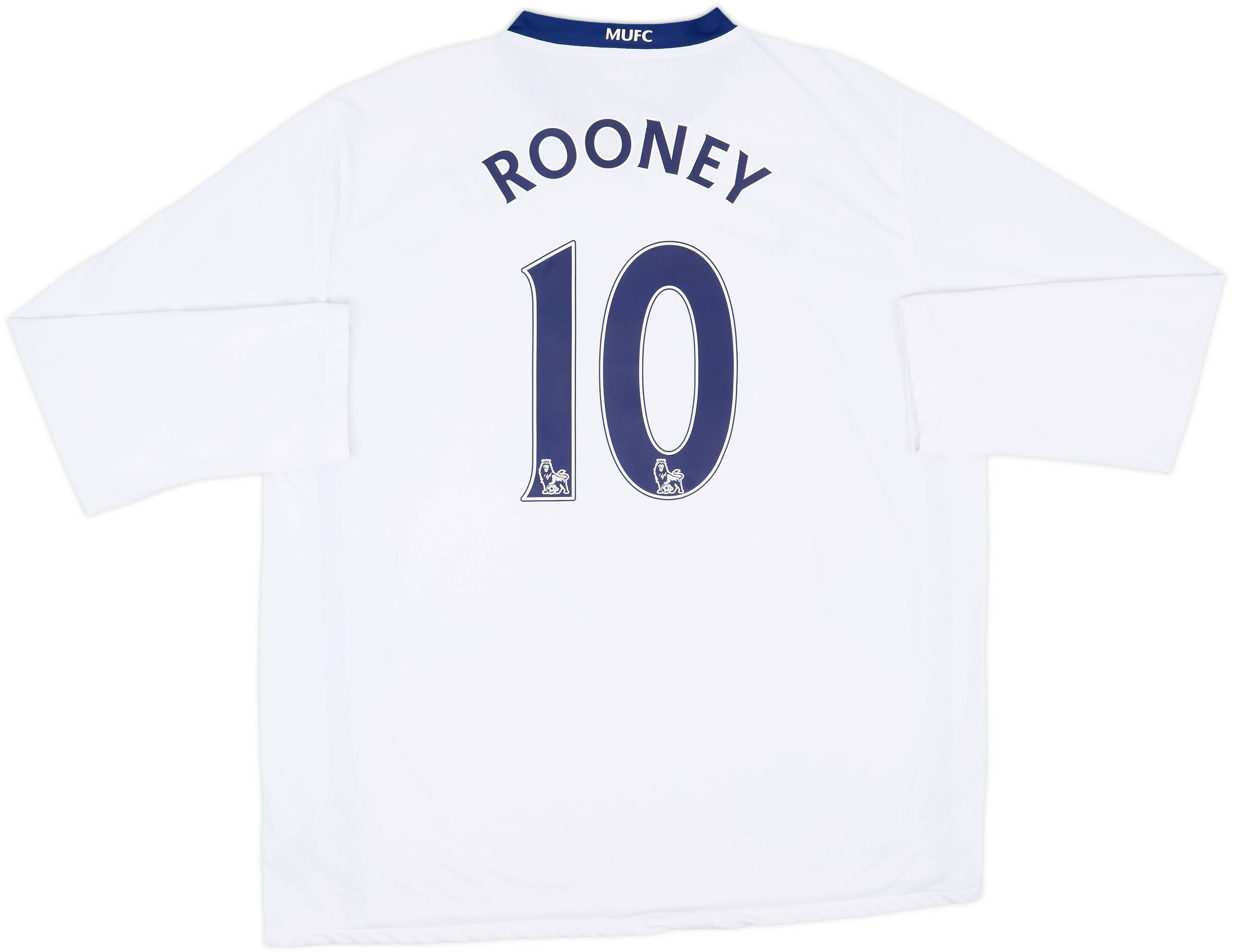 2008-10 Manchester United Away L/S Shirt Rooney #10 - 10/10 - (XXL)