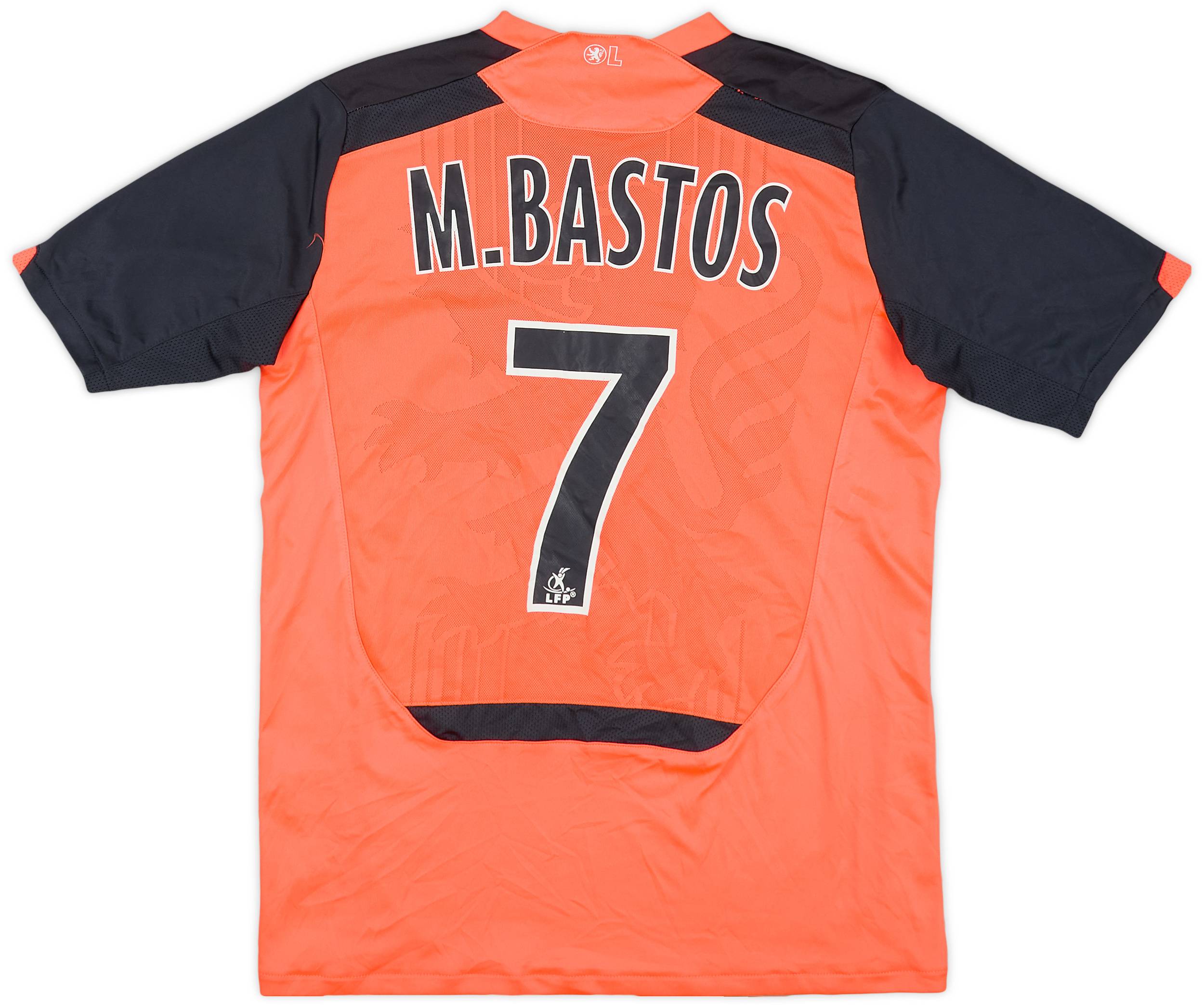 2009-10 Lyon Away Shirt Bastos #7 - 7/10 - (XL.Boys)