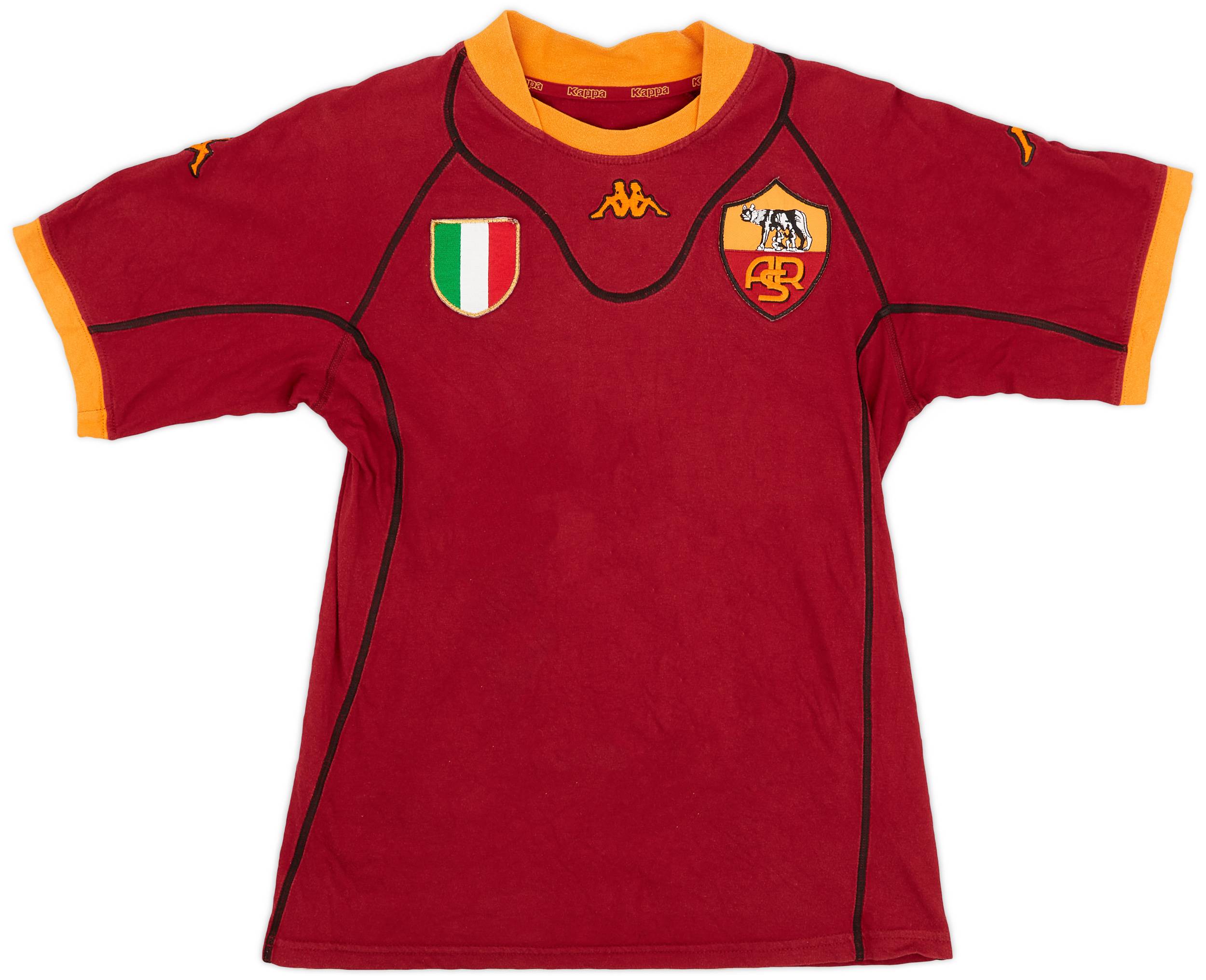 2001-02 Roma Home Shirt - 7/10 - (XL.Boys)