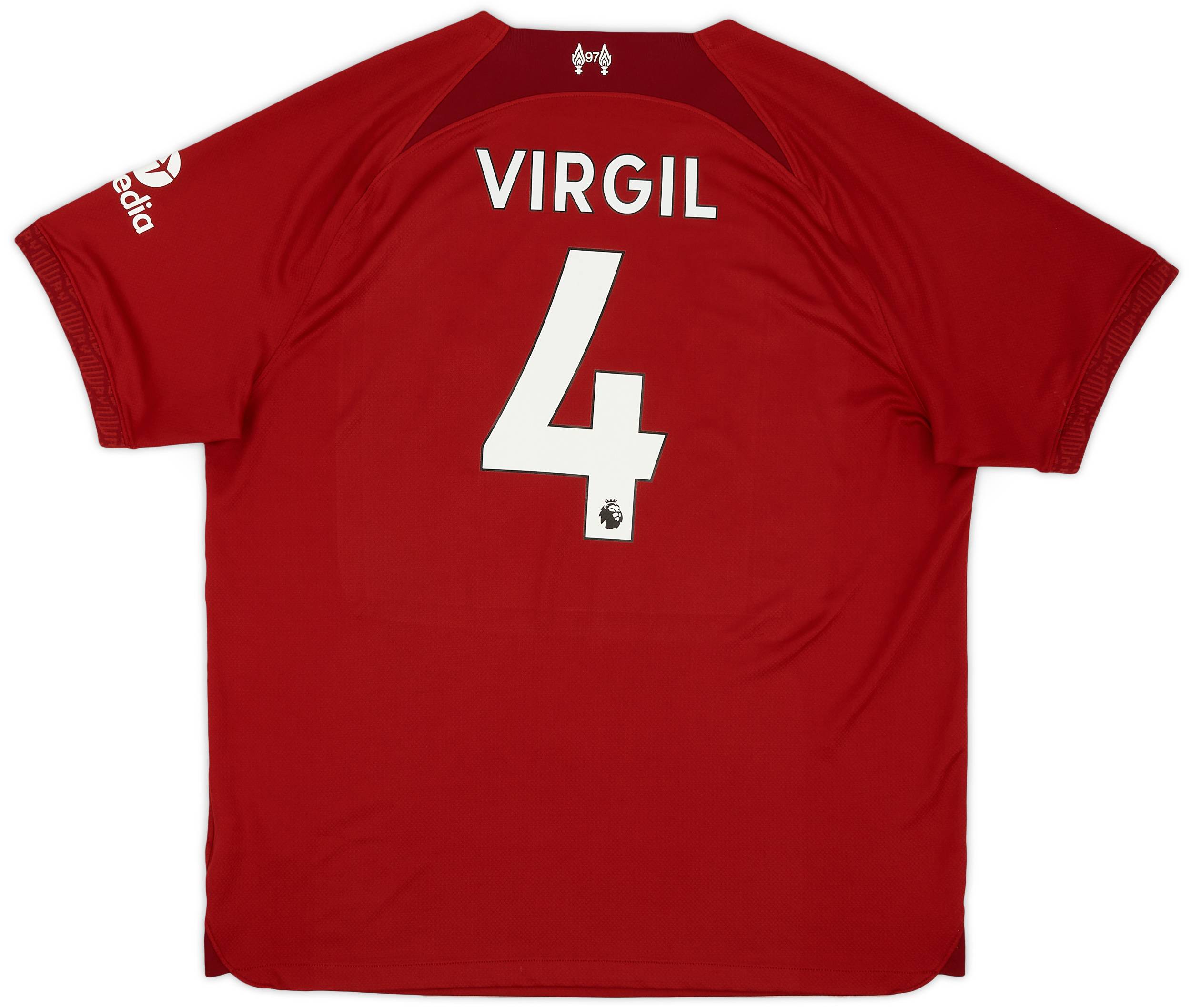 2022-23 Liverpool Home Shirt Virgil #4 - 9/10 - (XL)