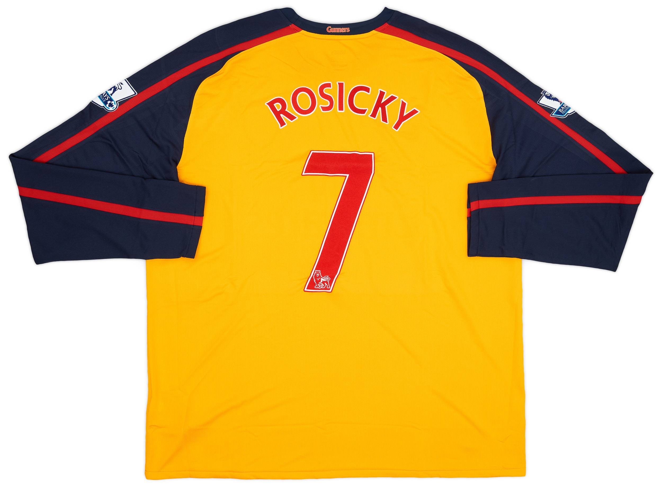 2008-09 Arsenal Away L/S Shirt Rosicky #7 (XXL)
