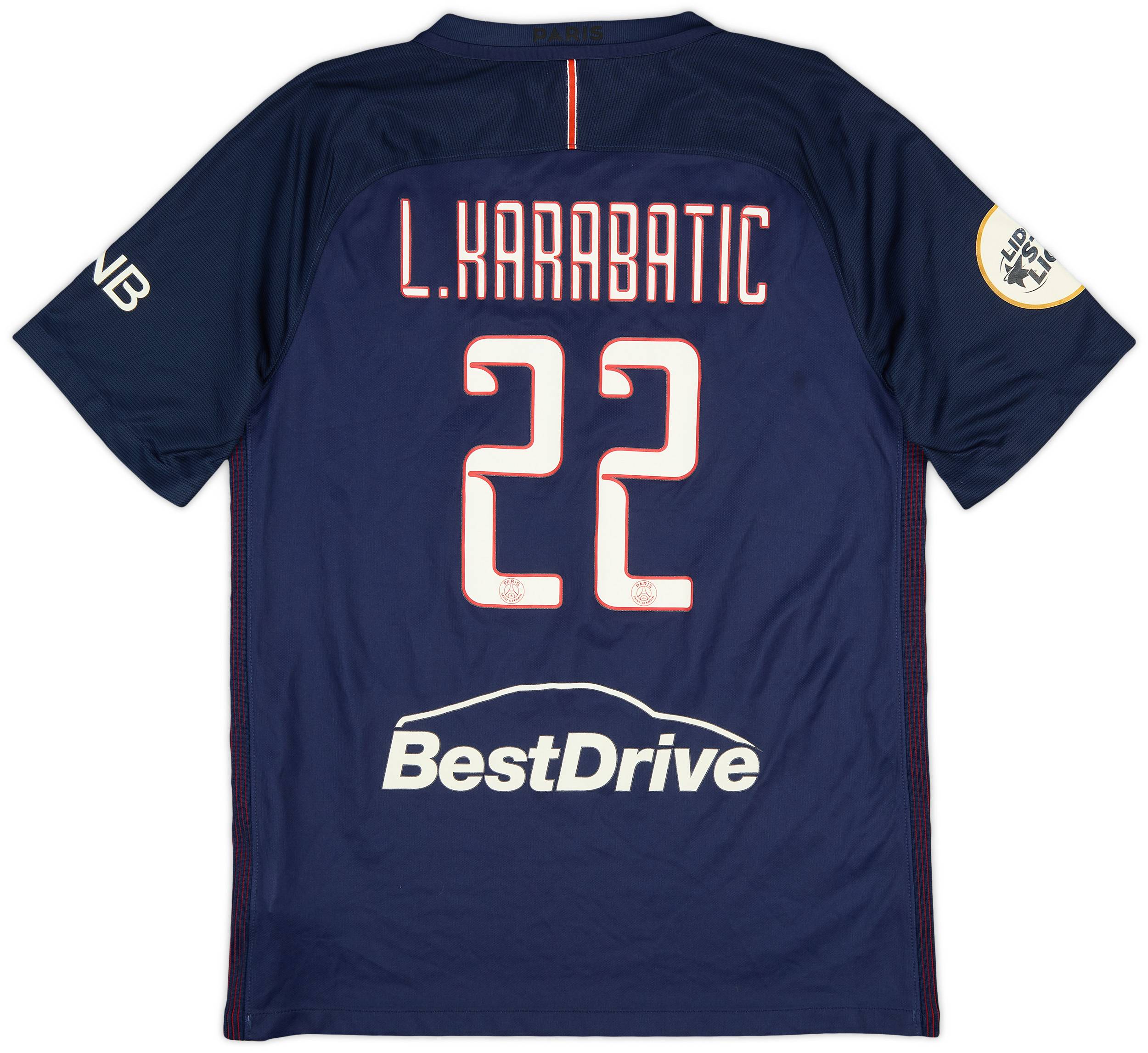 2016-17 Paris Saint-Germain Handball Home Shirt Karabatic #22 - 8/10 - (M)