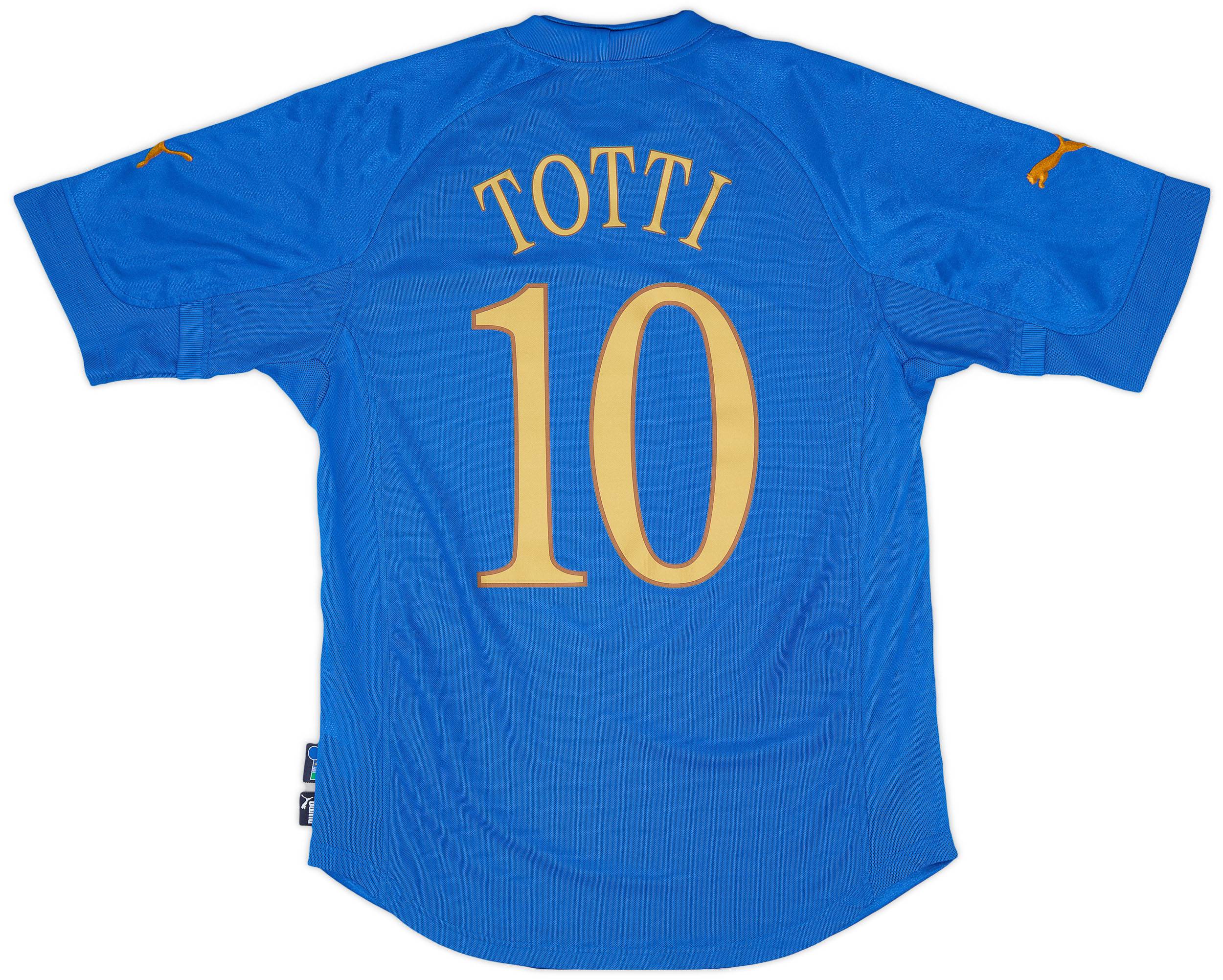 2004-06 Italy Home Shirt Totti #10 - 6/10 - (M)
