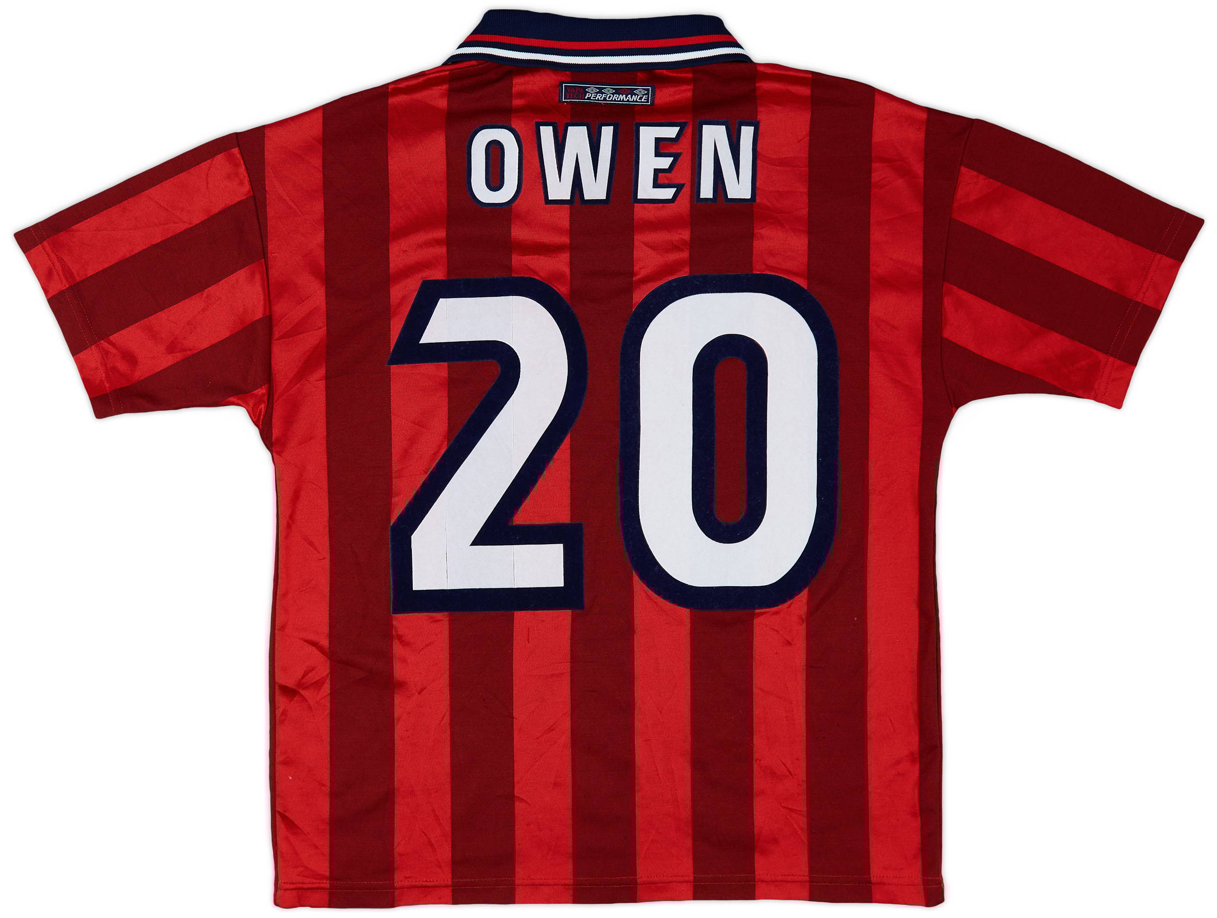 1997-99 England Away Shirt Owen #20 - 8/10 - (XL.Boys)