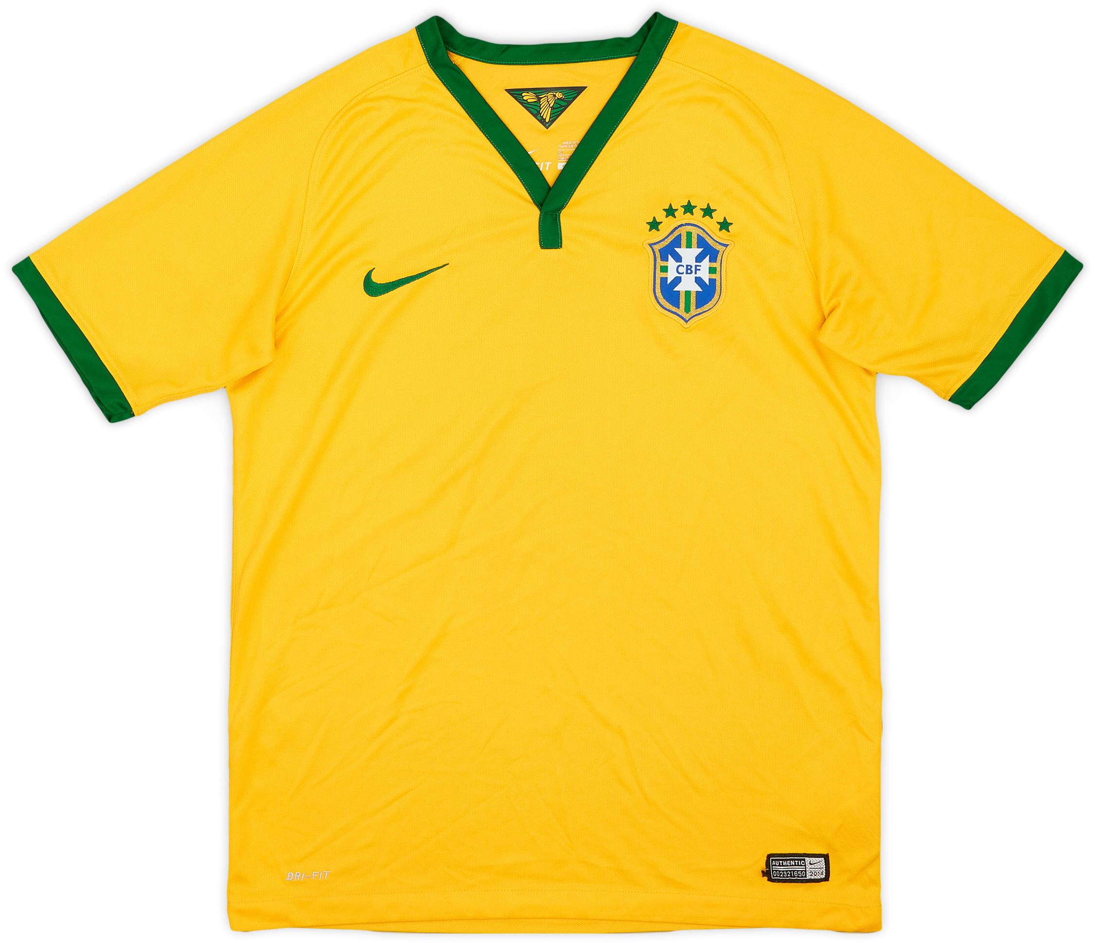 2014-15 Brazil Home Shirt - 8/10 - (XL.Boys)