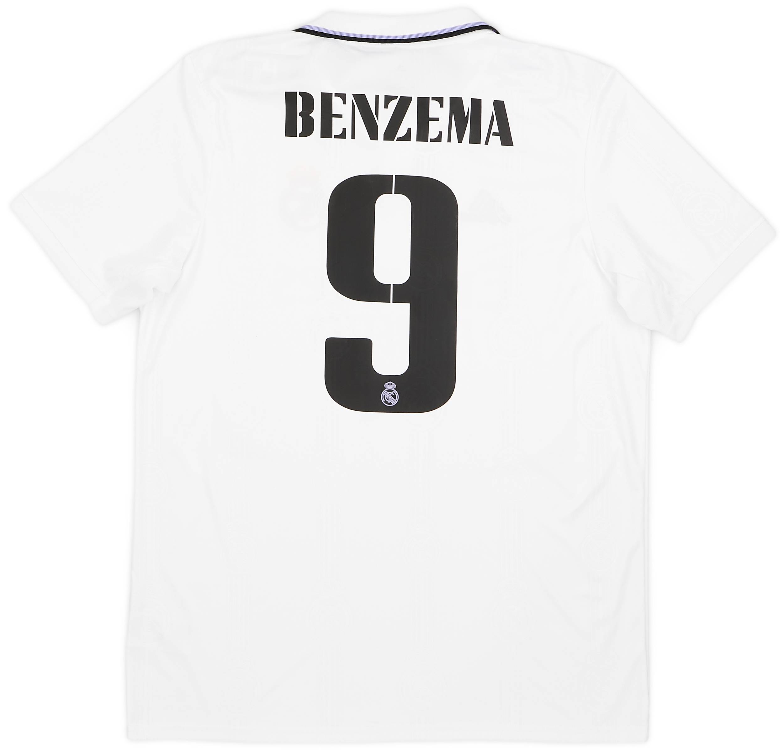 【n】Real Madrid 120周年記念シャツ Benzema 9 2022-23 Real Madrid Home Shirt Benzema #9 (L)