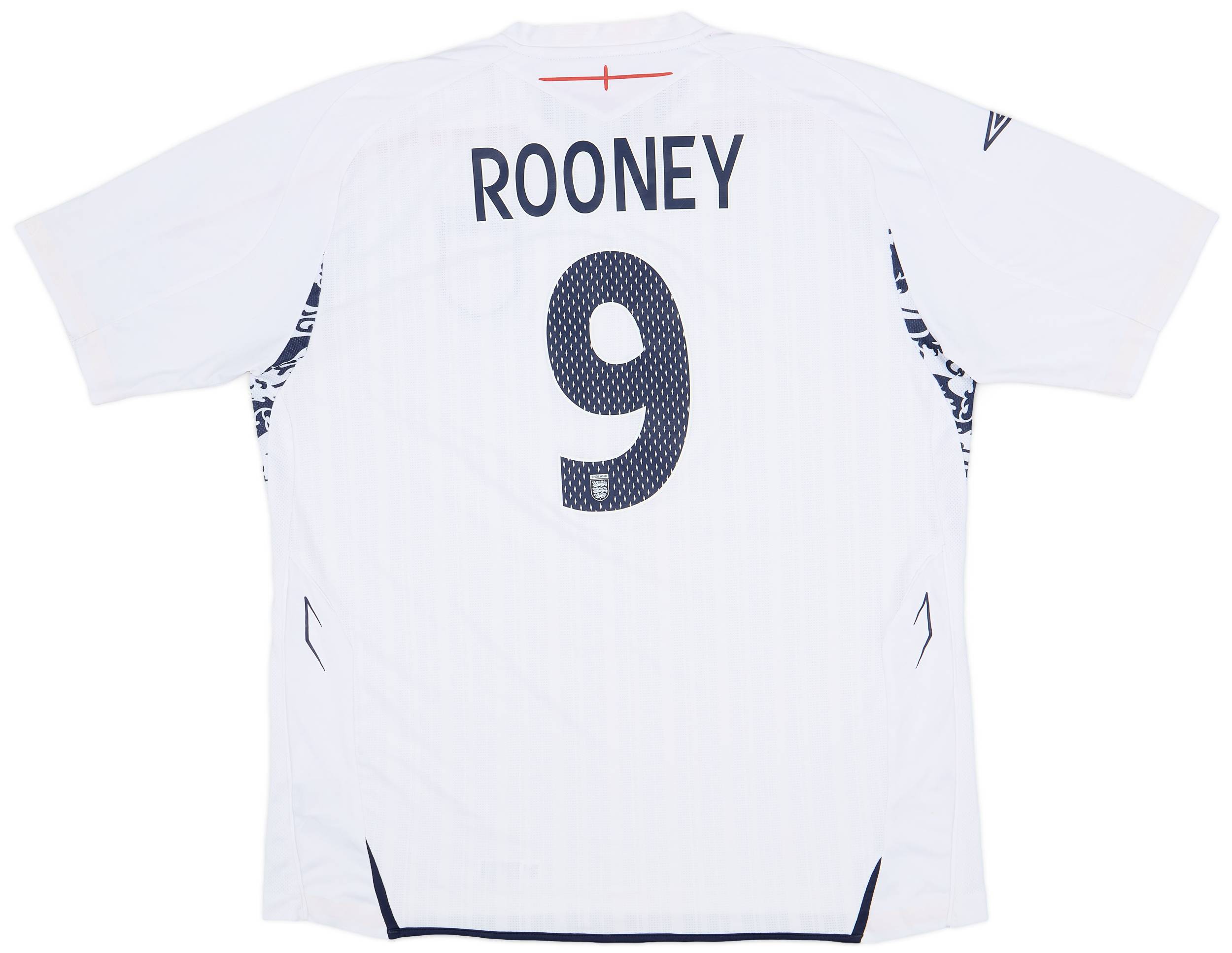 2007-09 England Home Shirt Rooney #9 - 7/10 - (XXL)
