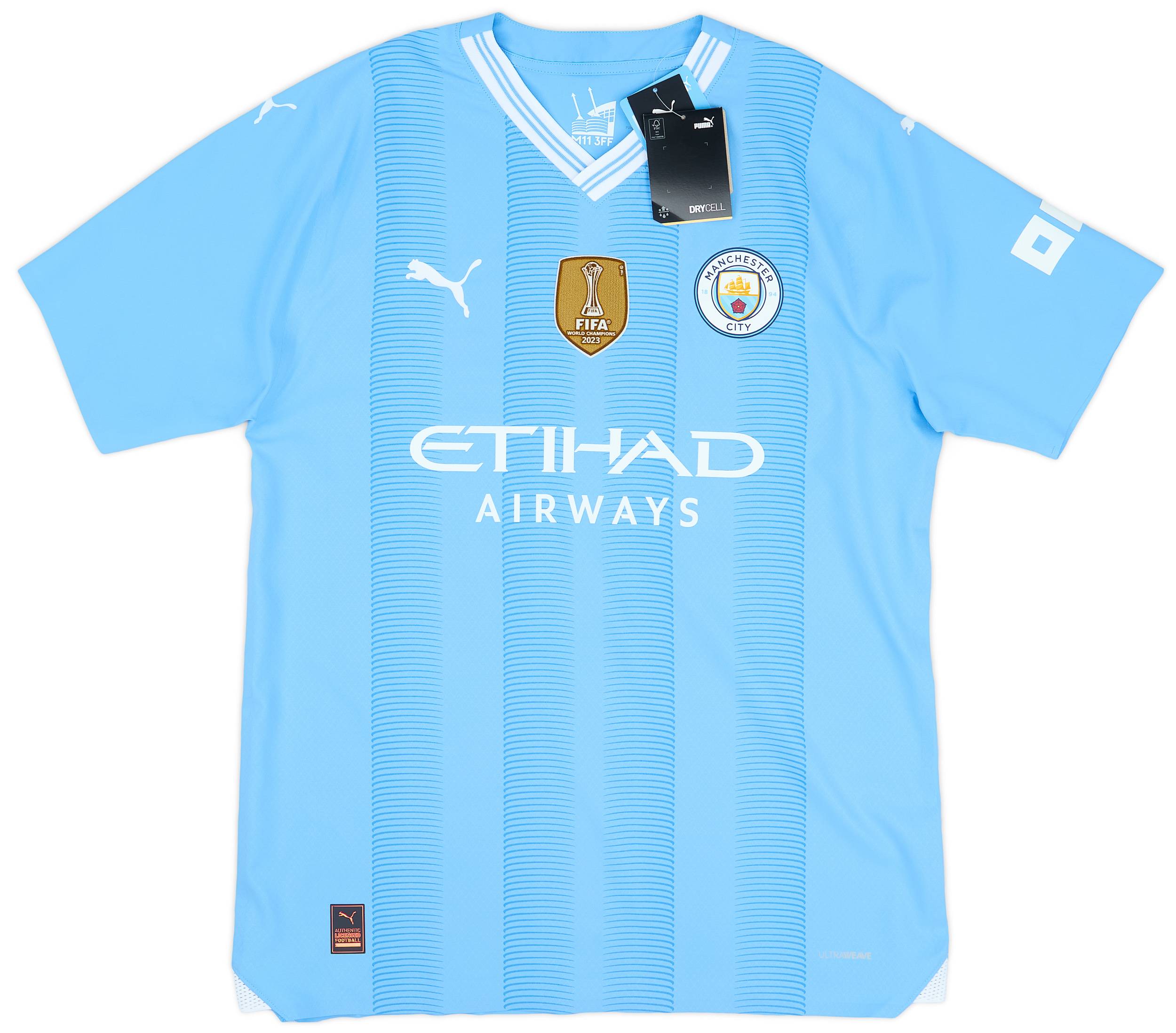 2023-24 Manchester City Player Issue Home European Shirt