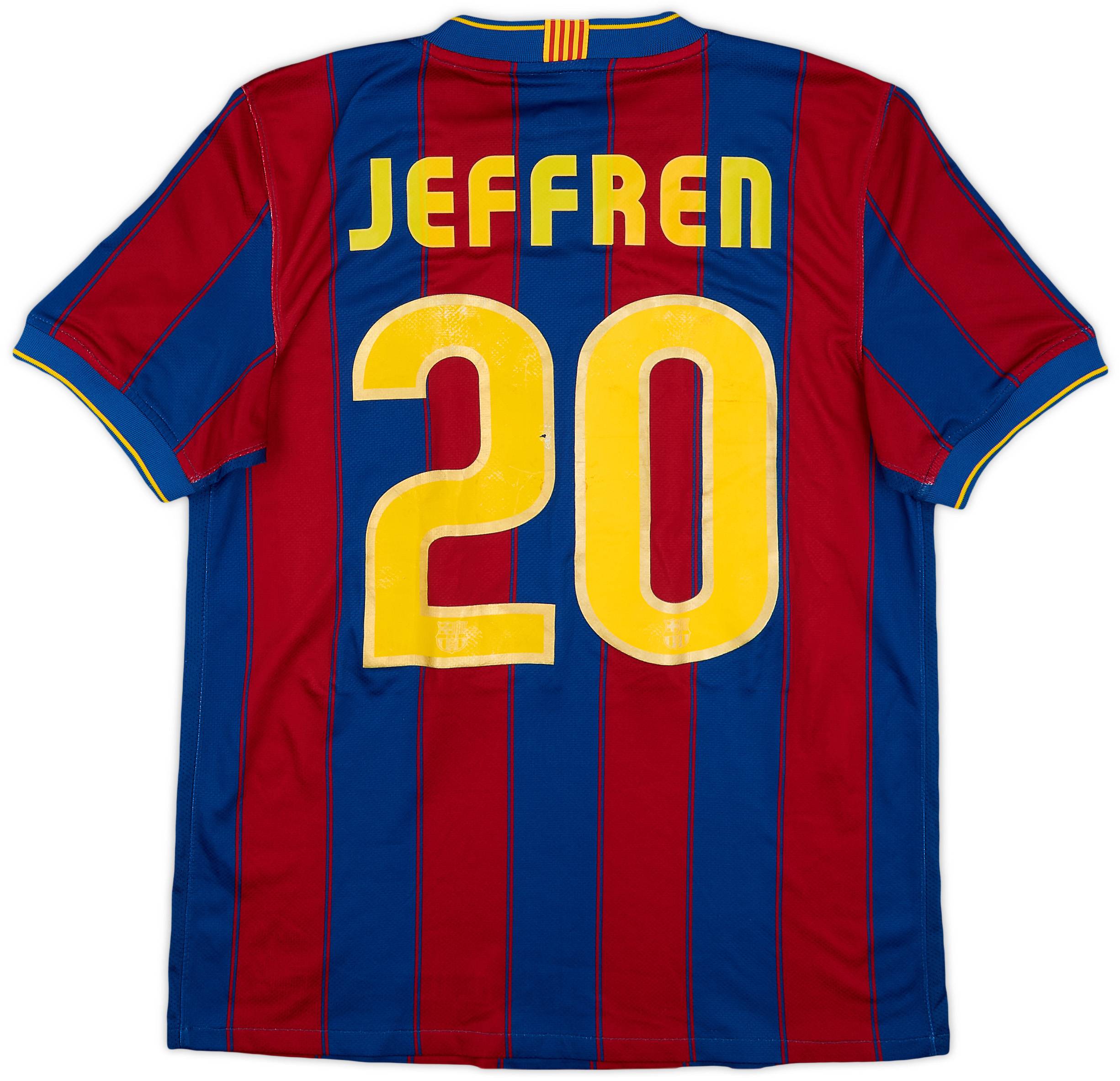 2009-10 Barcelona Player Issue Home Shirt Jeffren #20 - 7/10 - (S)