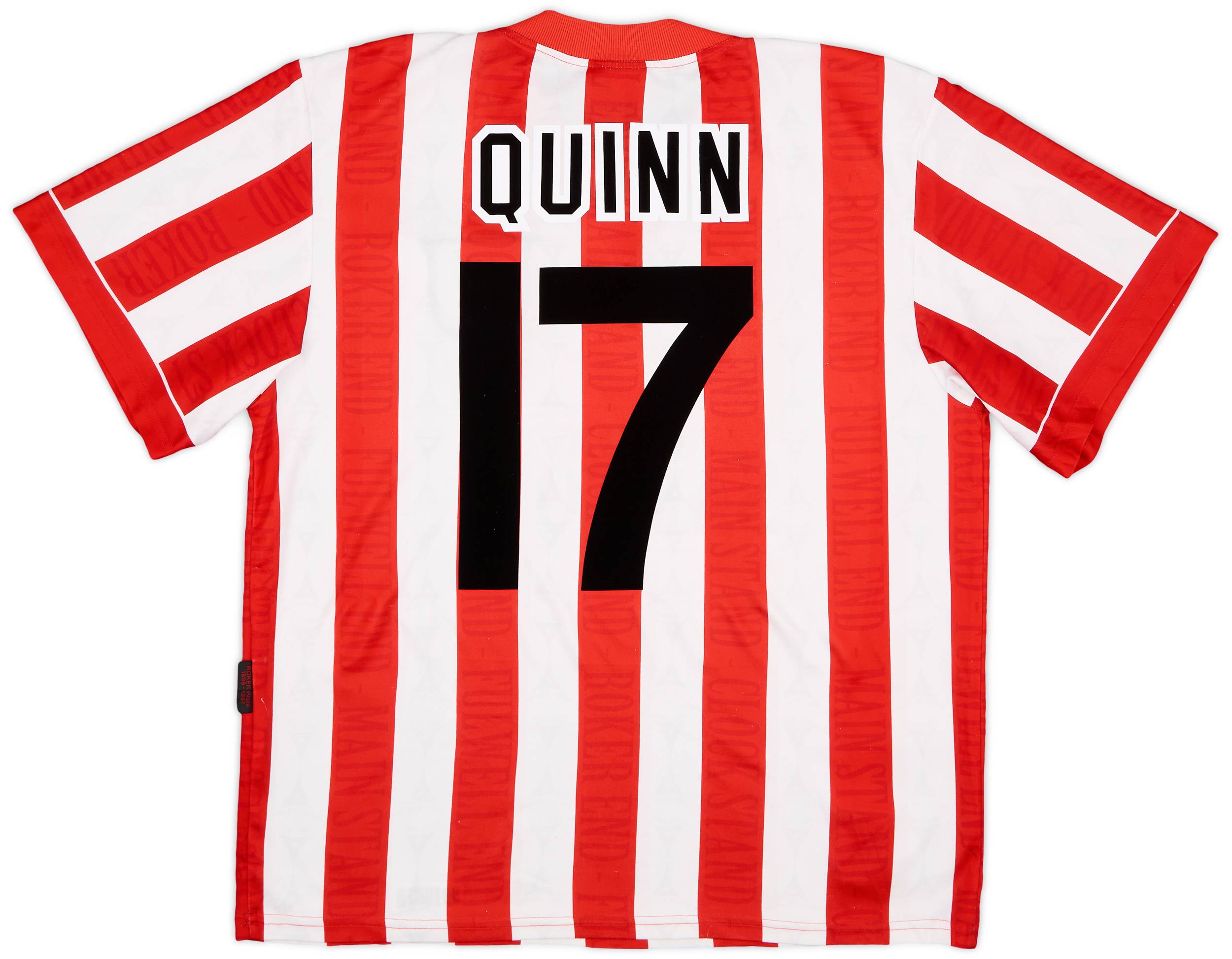 1996-97 Sunderland Home Shirt Quinn #17 - 6/10 - (S)