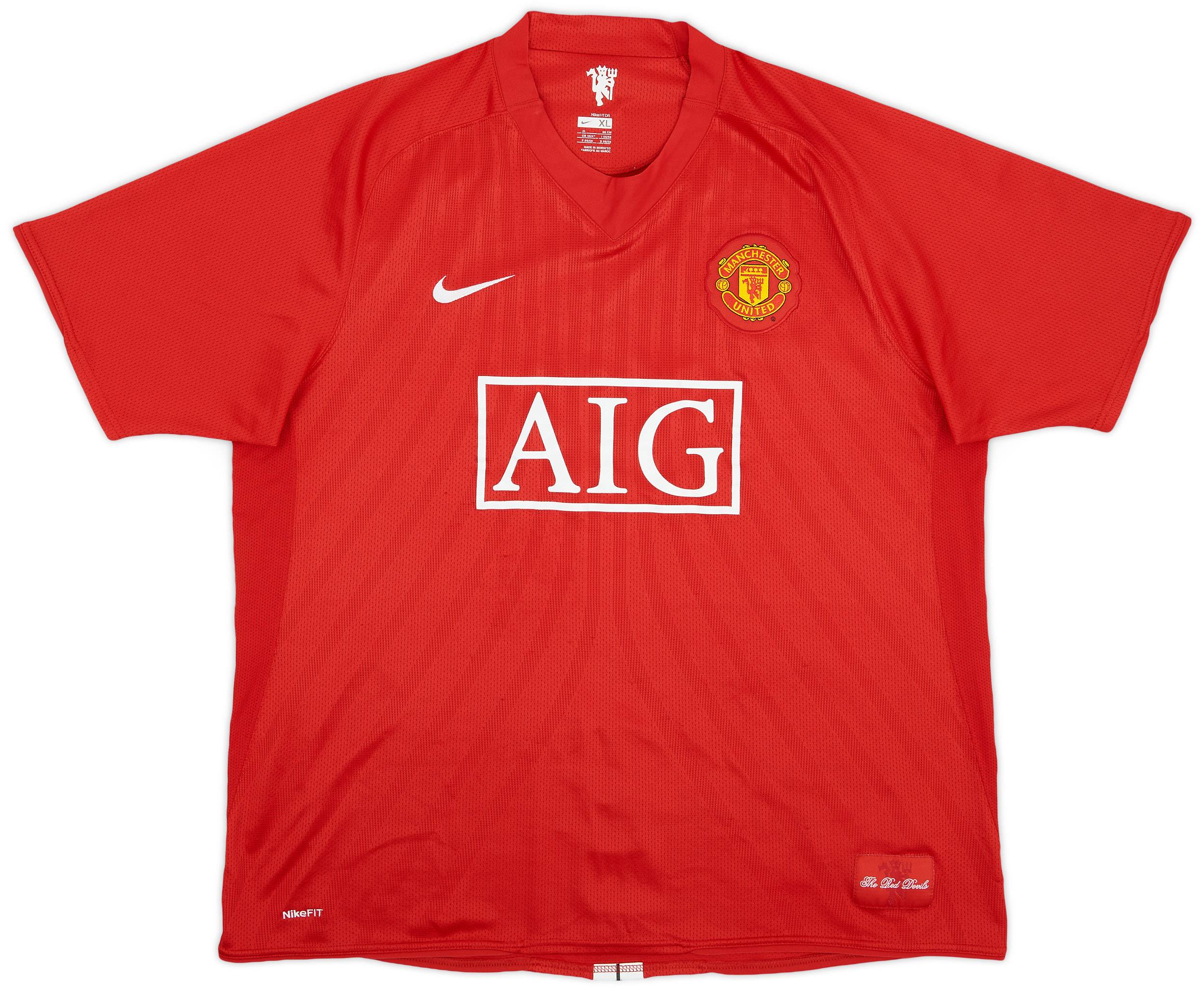2007-09 Manchester United Home Shirt Ronaldo #7 - 7/10 - (XL)