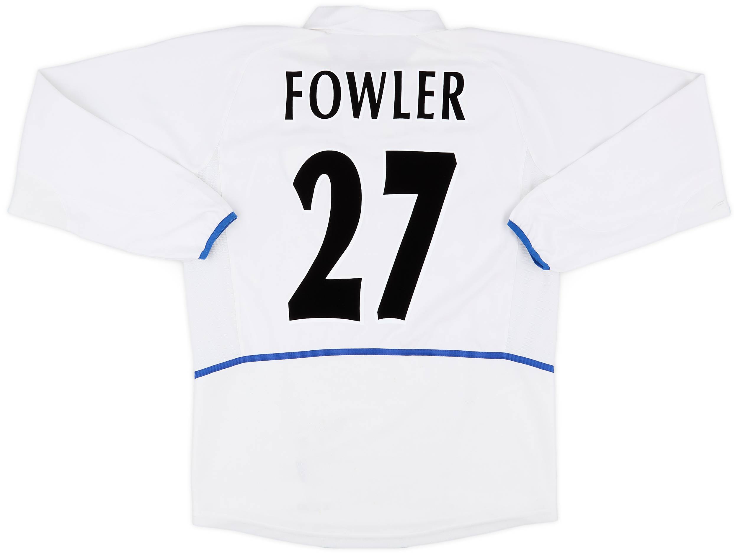 2002-03 Leeds United Home L/S Shirt Fowler #27 - 8/10 - (M)