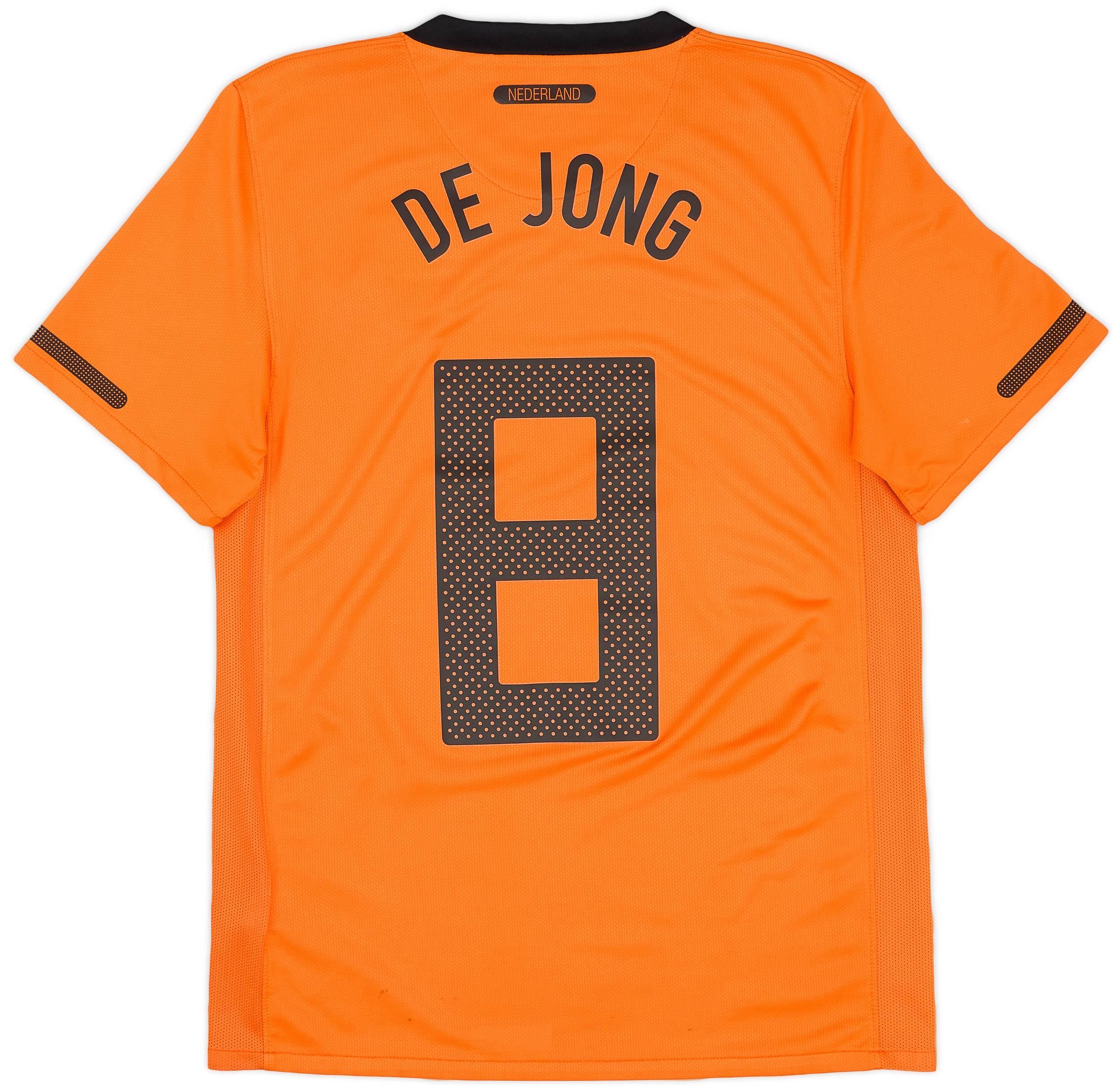 2010-11 Netherlands Home Shirt De Jong #8 - 8/10 - (S)