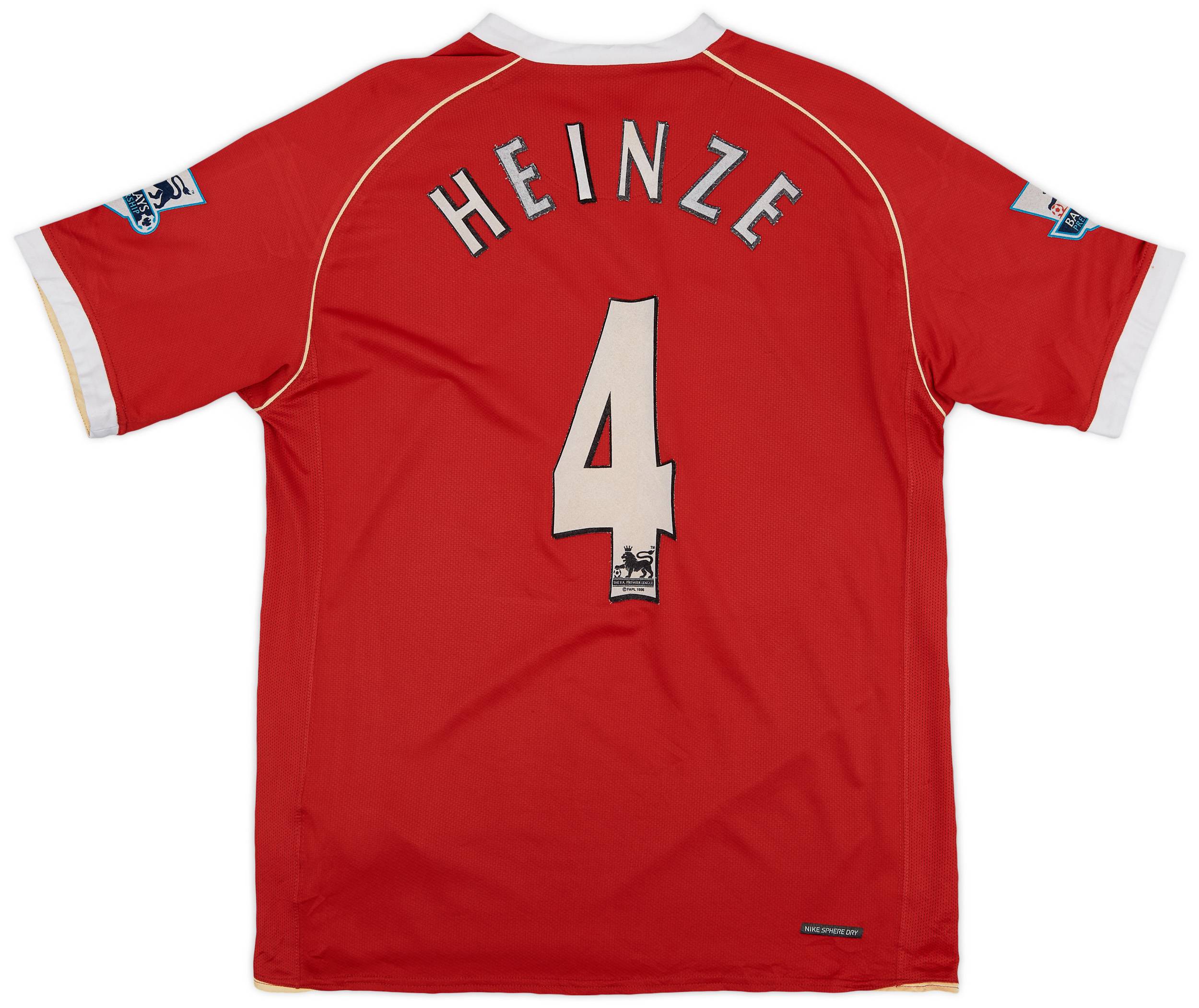 2006-07 Manchester United Home Shirt Heinze #4 - 6/10 - (M)