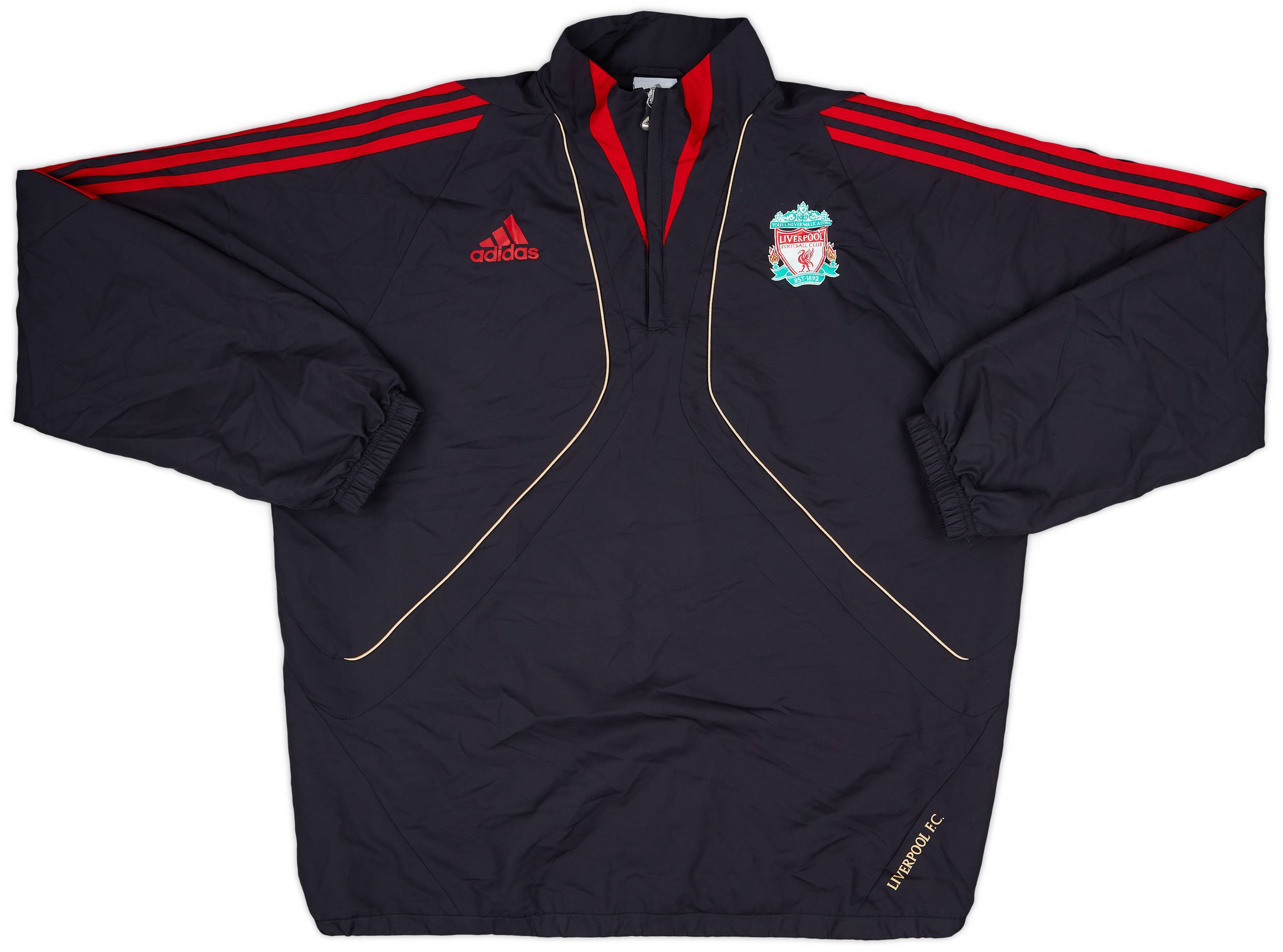 ウェア 2009-10 Liverpool  Sweat Top J-O 2009-10 Liverpool adidas 1/4 Zip Drill Top - 6/10 - (L/XL)