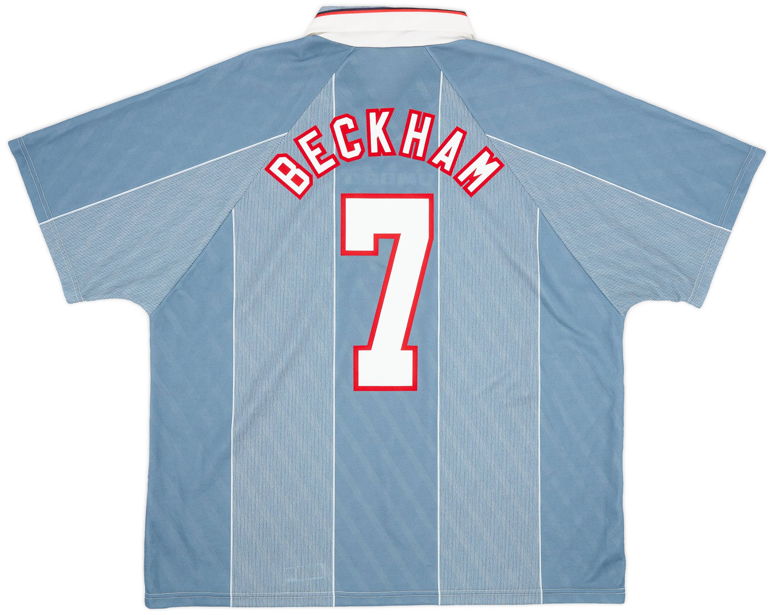 1996-97 England Away Shirt Beckham #7 - 9/10 - (XXL)