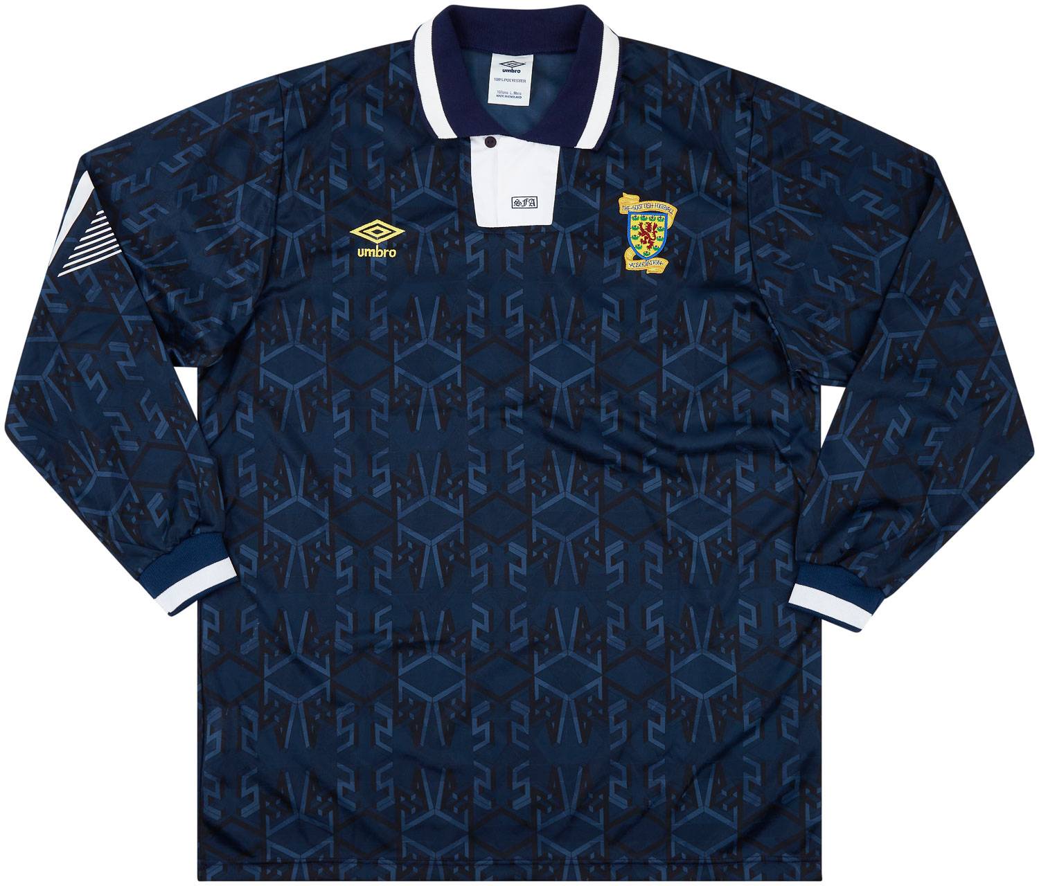 1992-93 Scotland Match Issue Home L/S Shirt #16