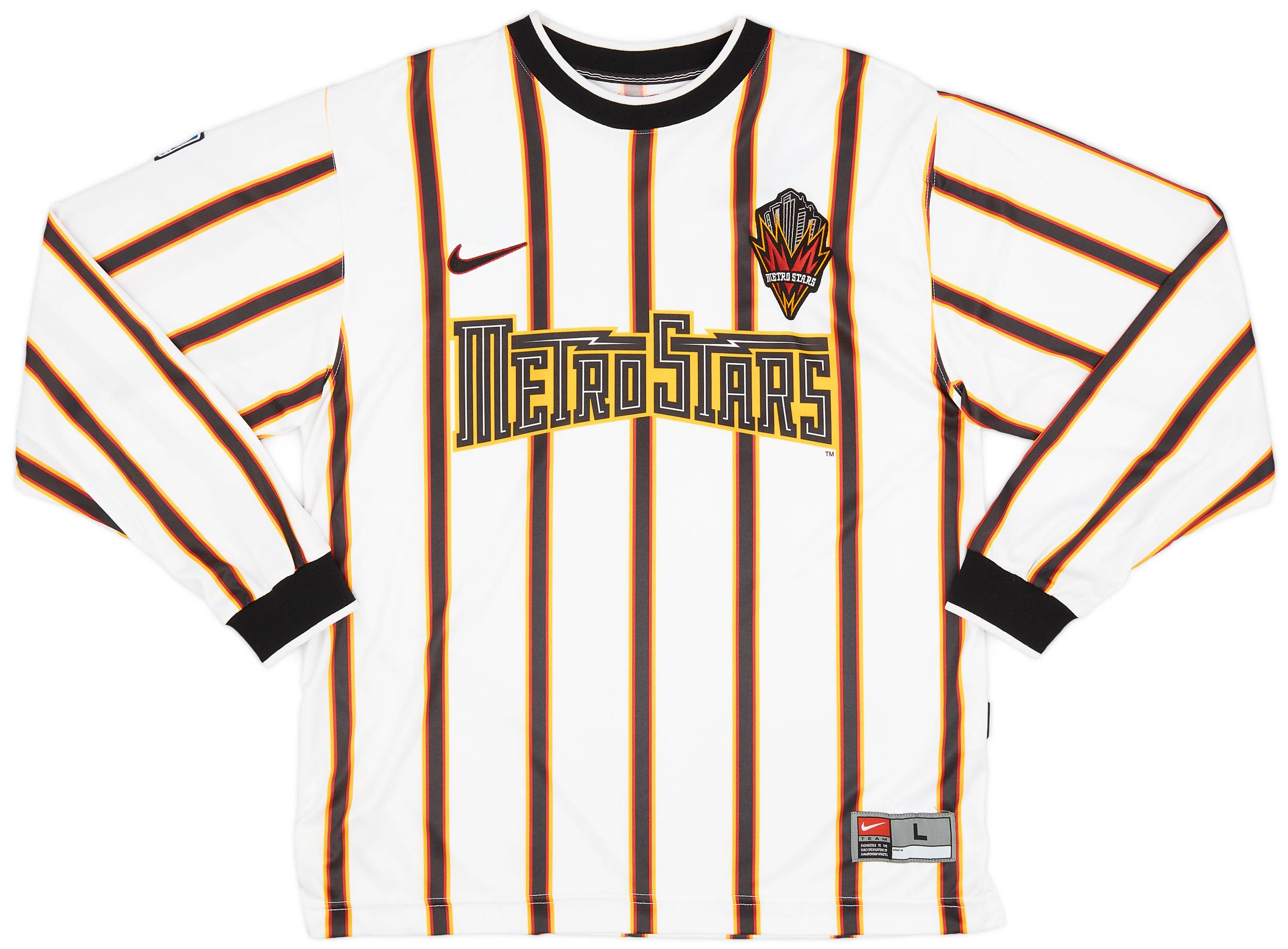 1998 NY NJ Metrostars Away L S Shirt 9 10 L