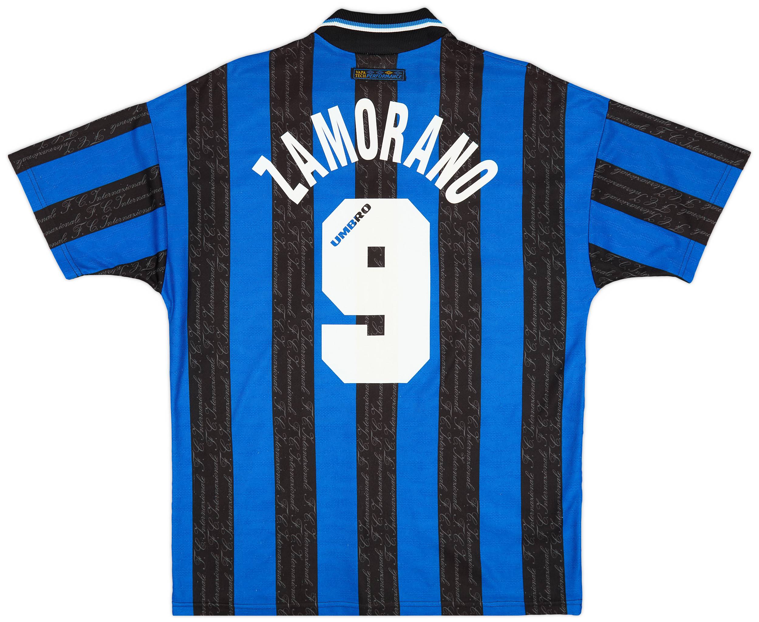 1997-98 Inter Milan Home Shirt Zamorano #9 - 8/10 - (L)