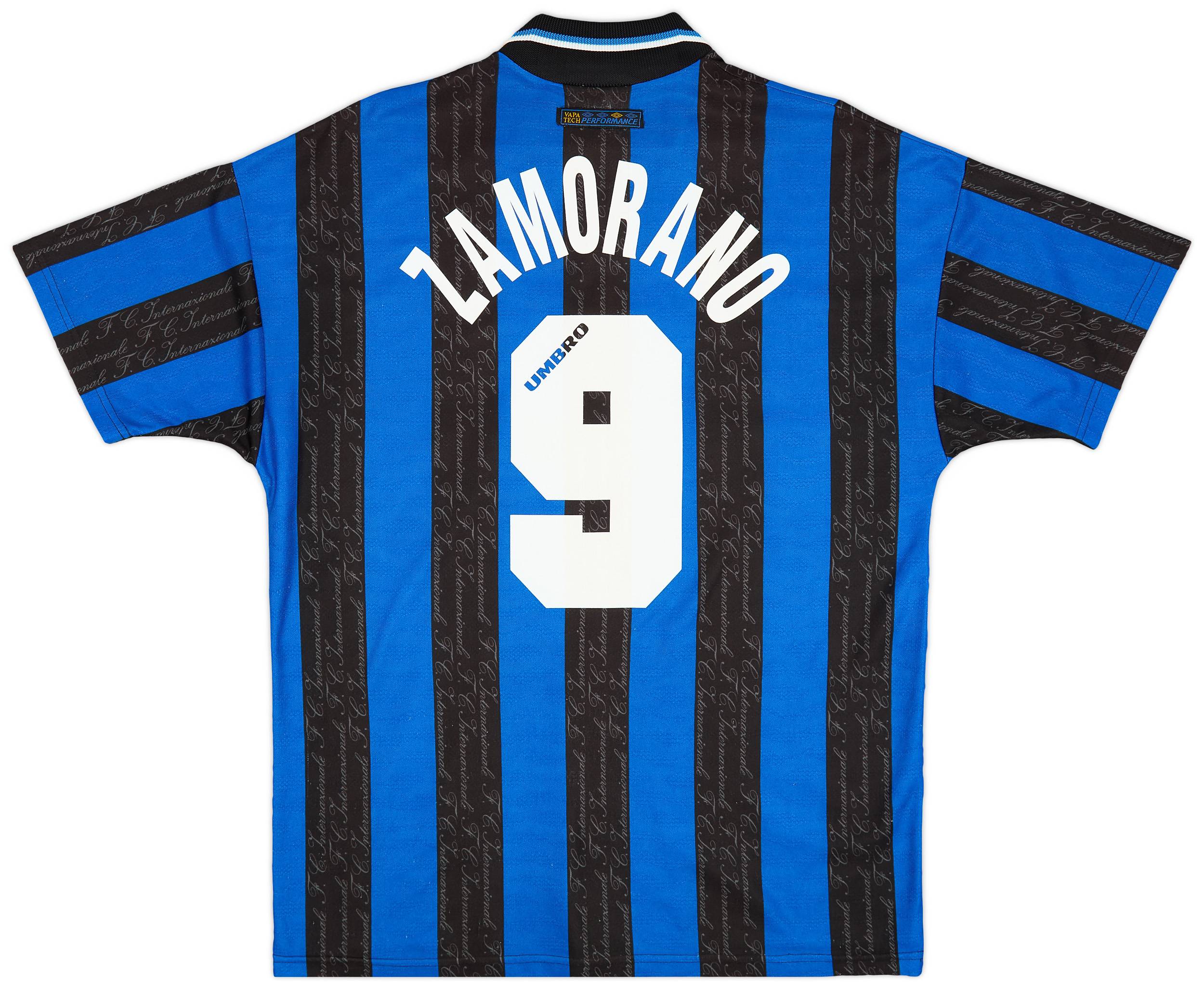 1997-98 Inter Milan Home Shirt Zamorano #9 - 8/10 - (L)