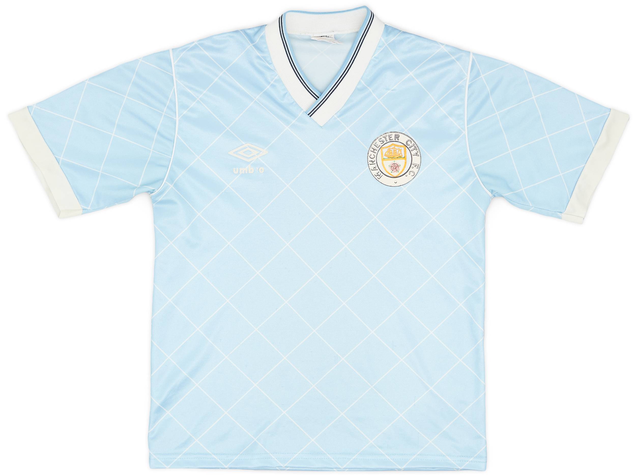 1987-89 Manchester City Home Shirt - 5/10 - (L.Boys)