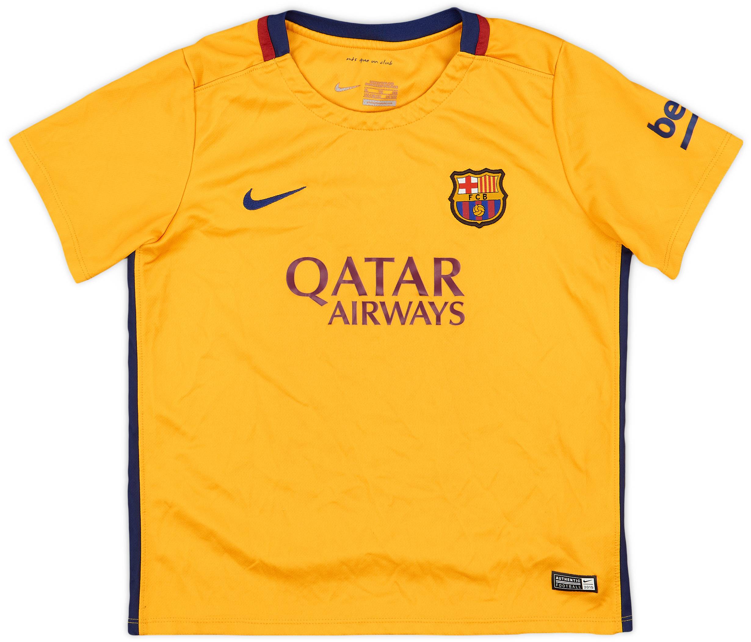 2015-16 Barcelona Away Shirt - 6/10 - (7-8 Years)