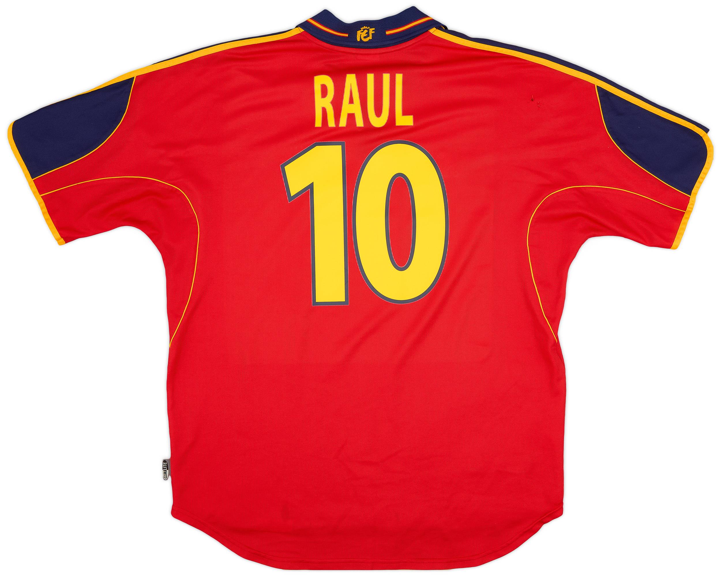 1999-02 Spain Home Shirt Raul #10 - 6/10 - (XL)