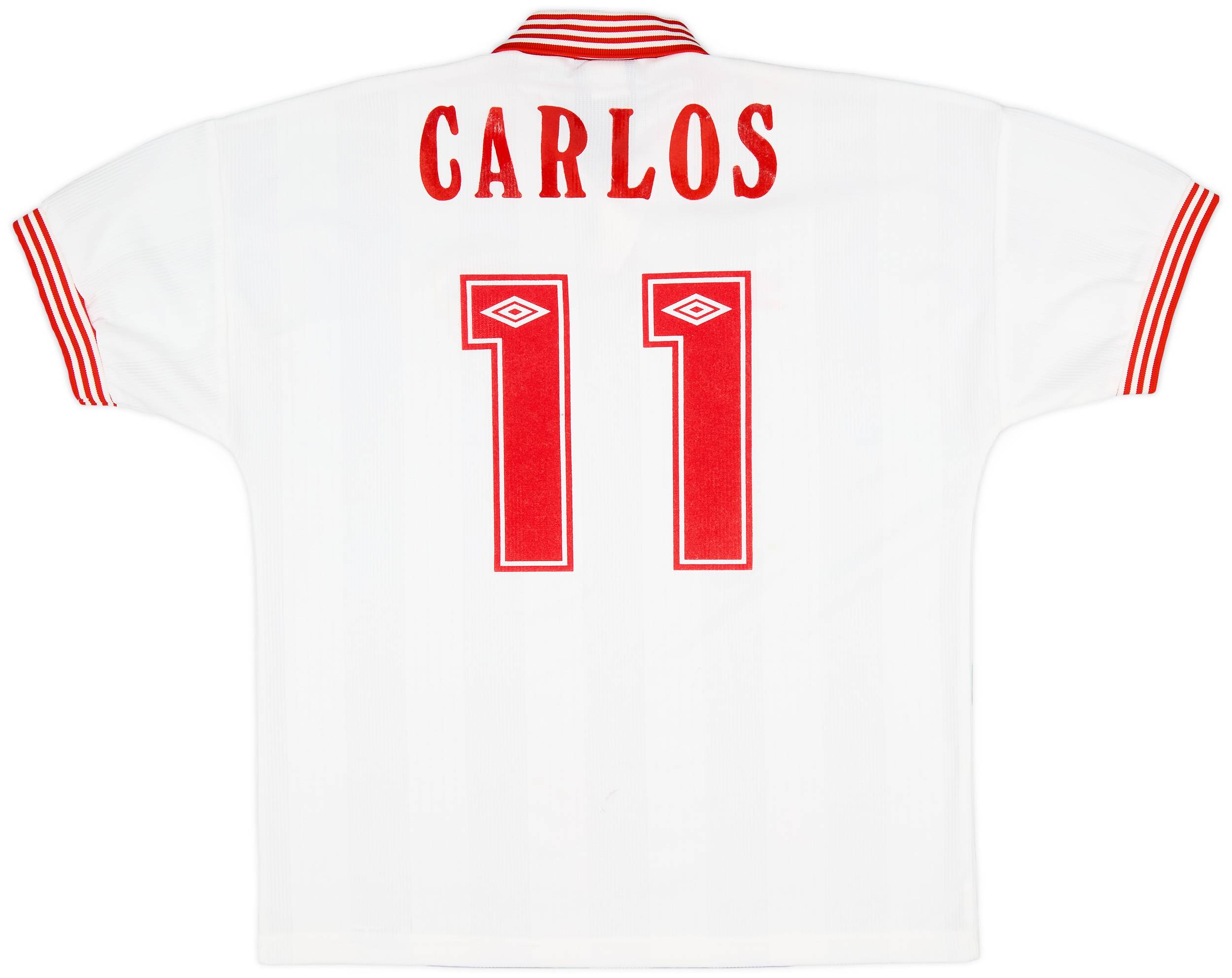 1996-98 Sevilla Home Shirt Carlos #11 - 7/10 - (XL)