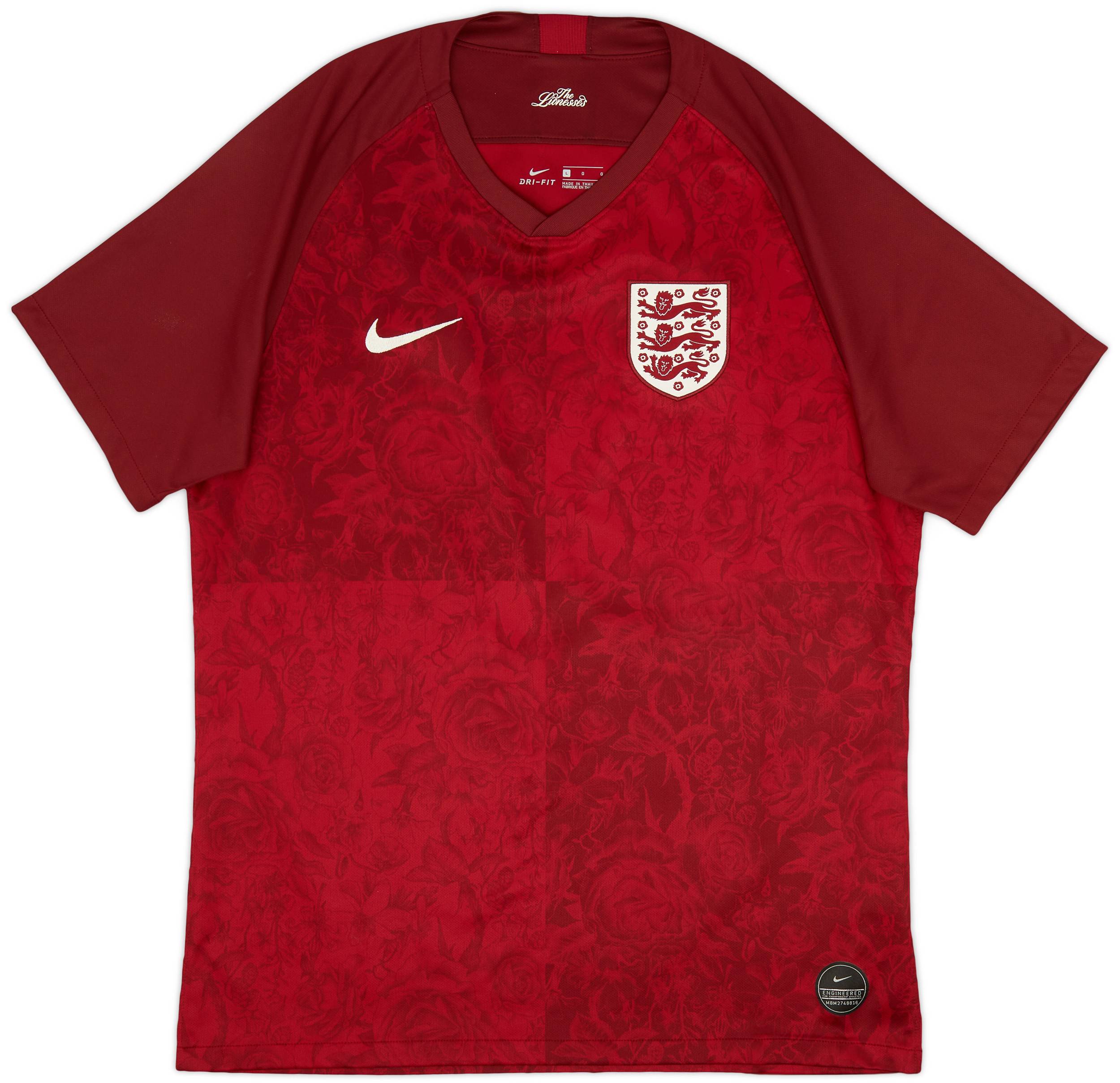 2019 England Lionesses Away Shirt - 9/10 - (Men's L)