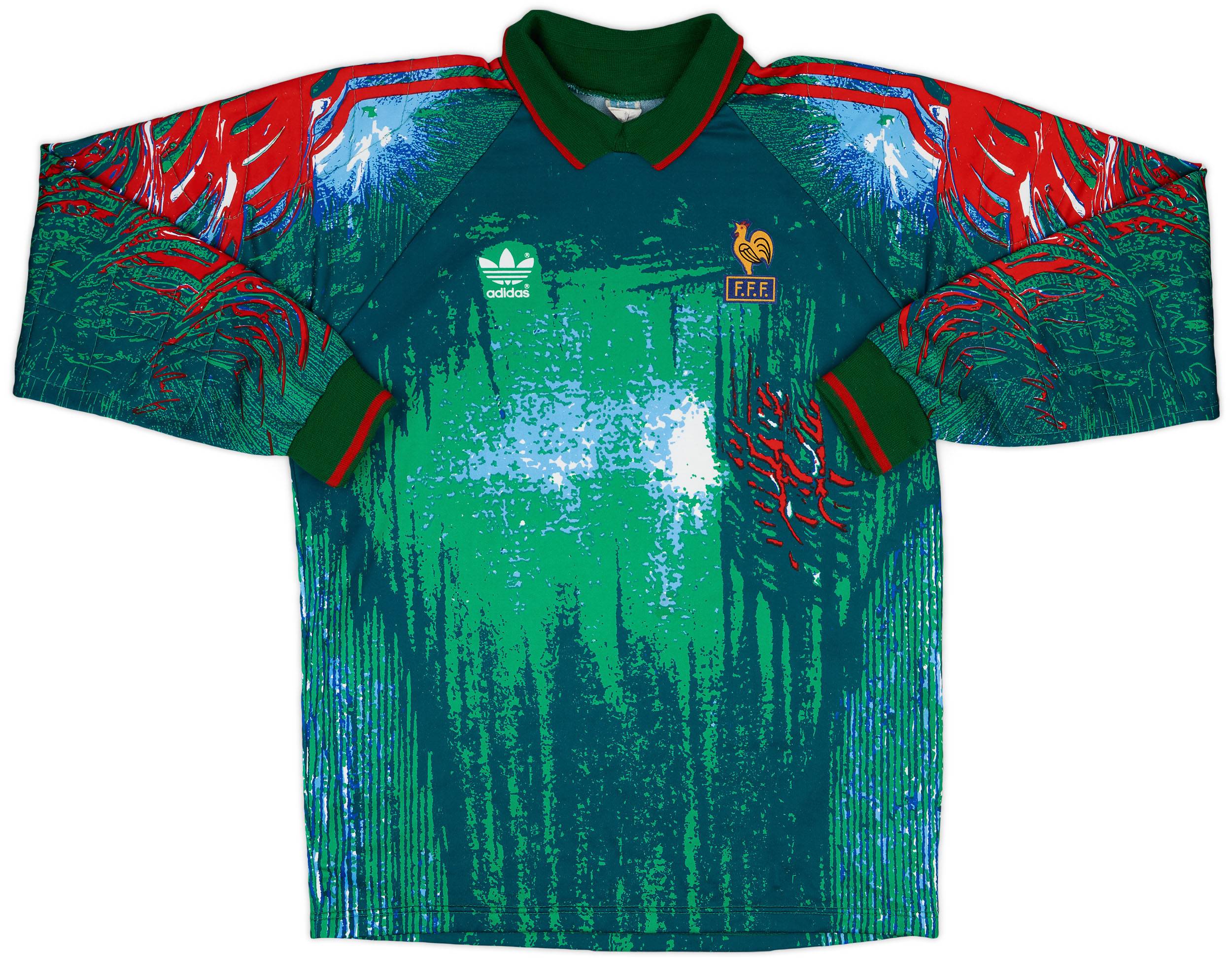 1992-93 France Match Issue GK Shirt #16