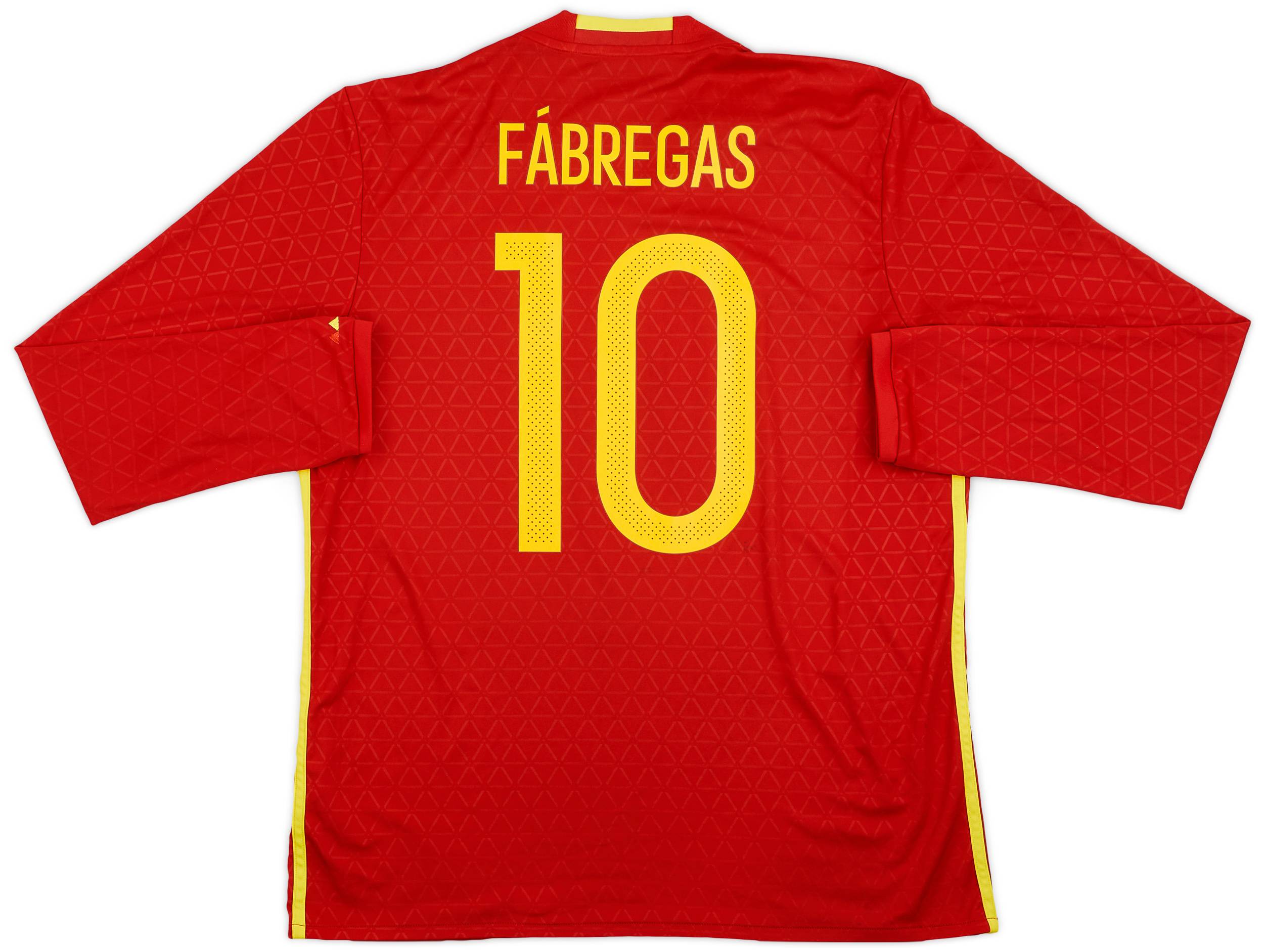 2016-17 Spain Home L/S Shirt Fabregas #10 - 10/10 - (L)