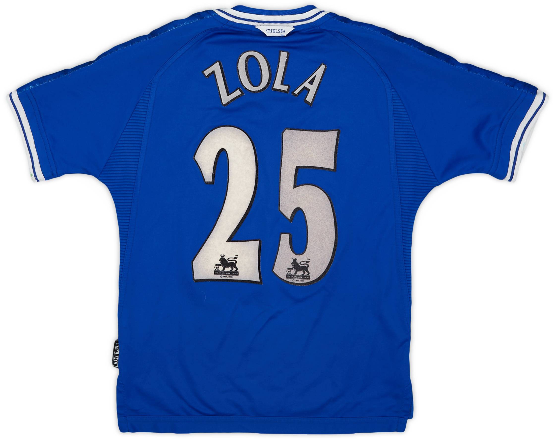1999-01 Chelsea Home Shirt Zola #25 - 5/10 - (M.Boys)