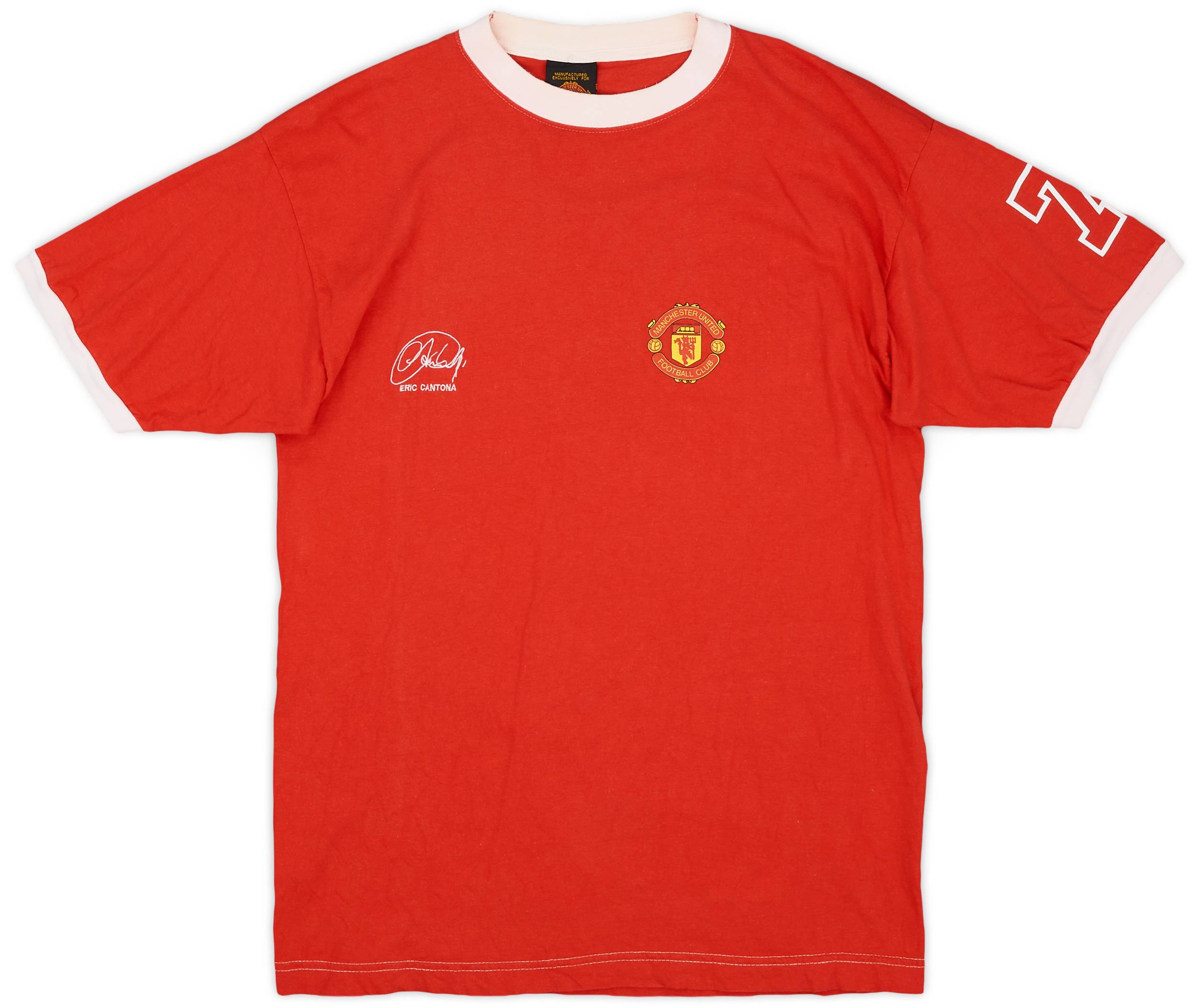 1996-97 Manchester United Eric Cantona 'Signed' Training Shirt - 8/10 - (M)