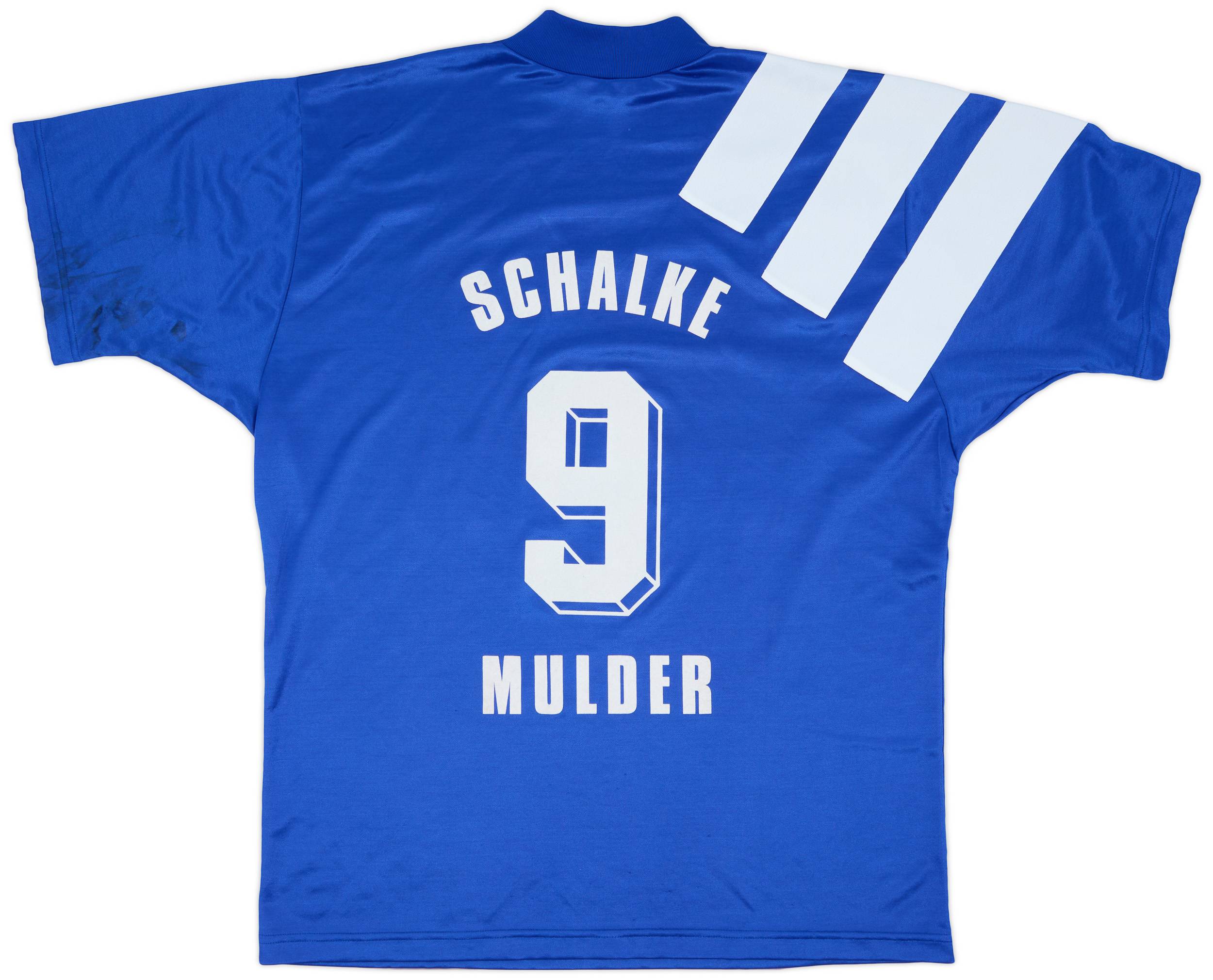 1994-96 Schalke Home Shirt Mulder #9 - 9/10 - (XL)
