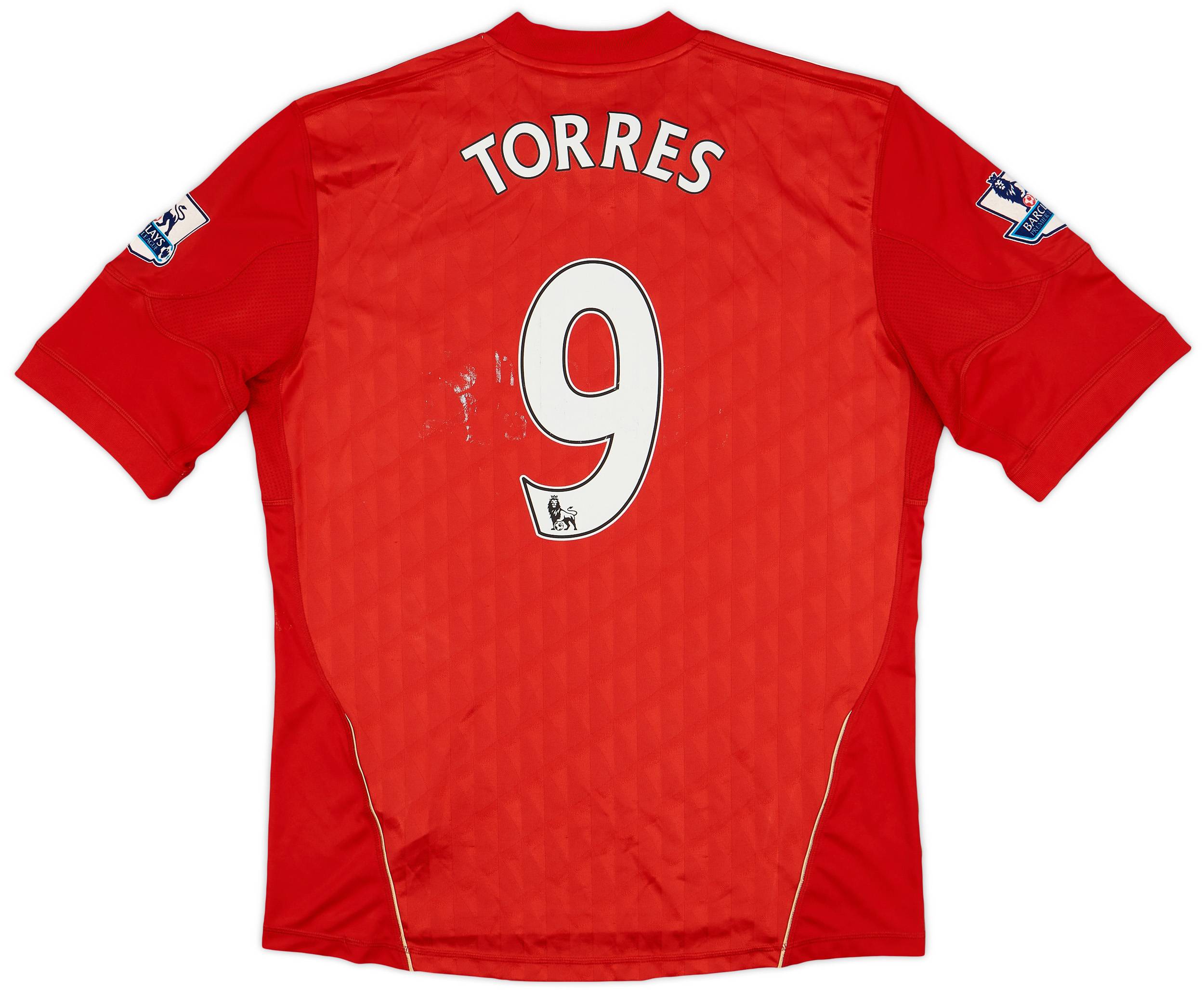 2010 12 Liverpool Home Shirt Torres 9 4 10 L