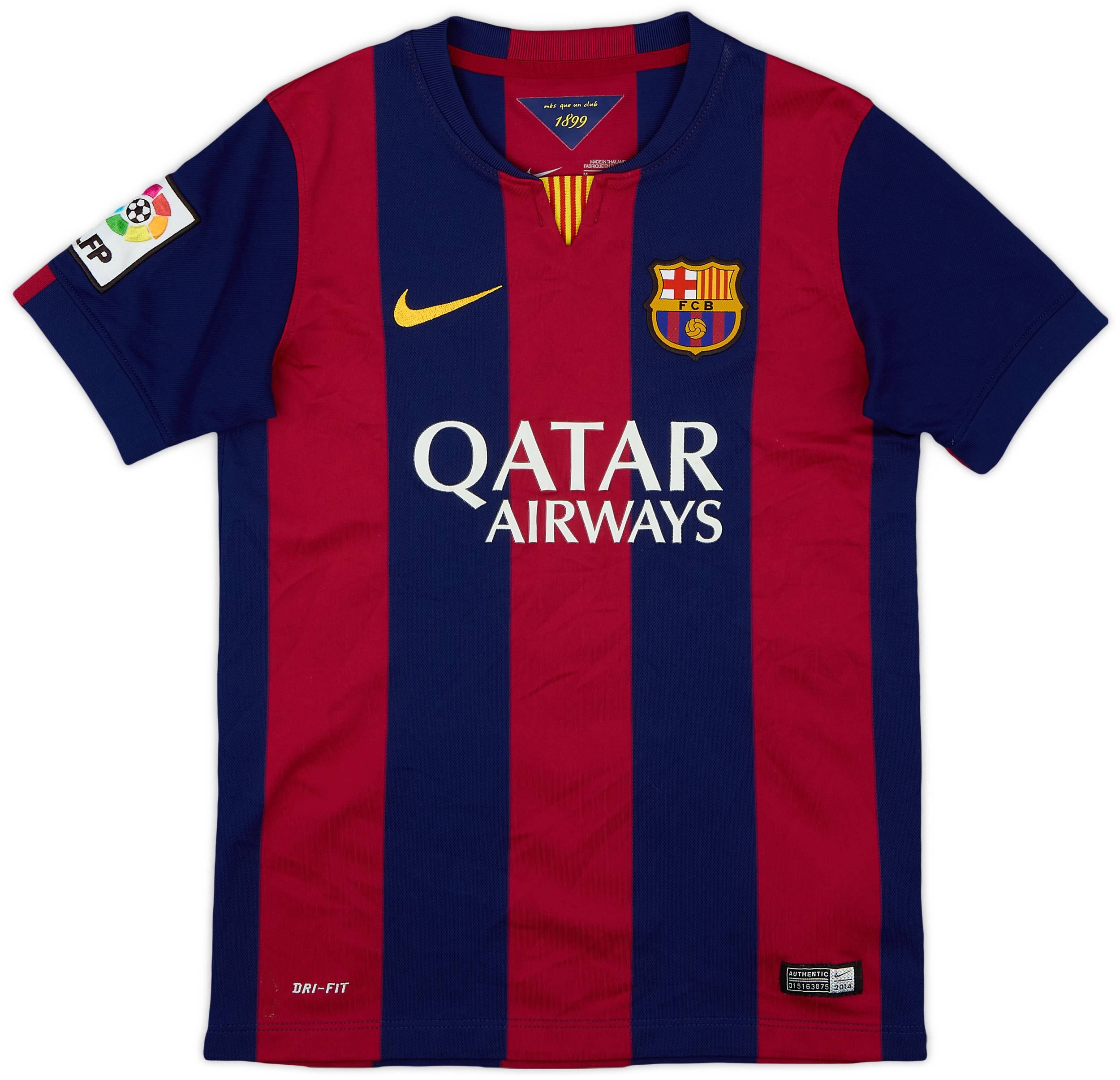 2014-15 Barcelona Home Shirt - 7/10 - (M.Boys)