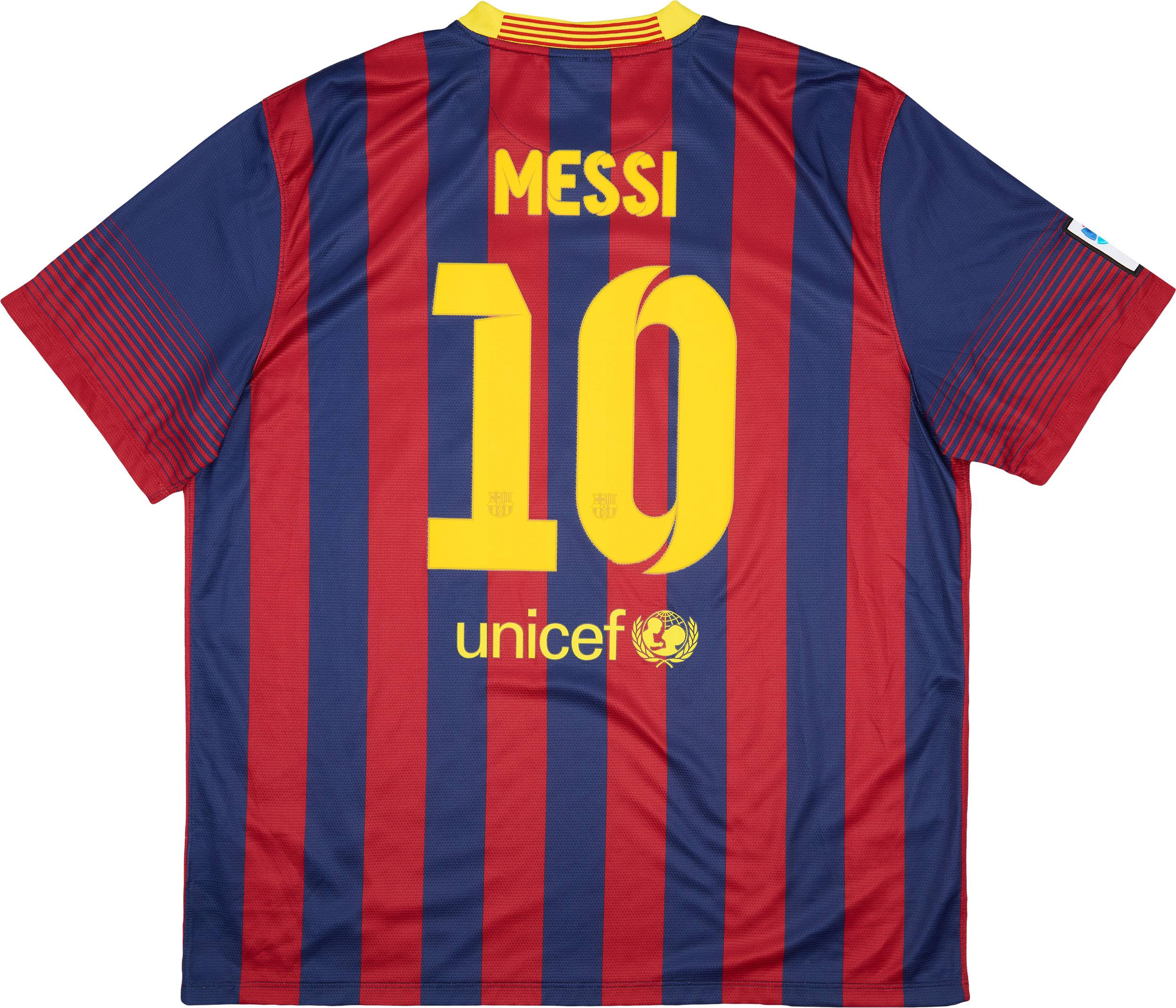 2013-14 Barcelona Home Shirt Messi #10 (XXL)