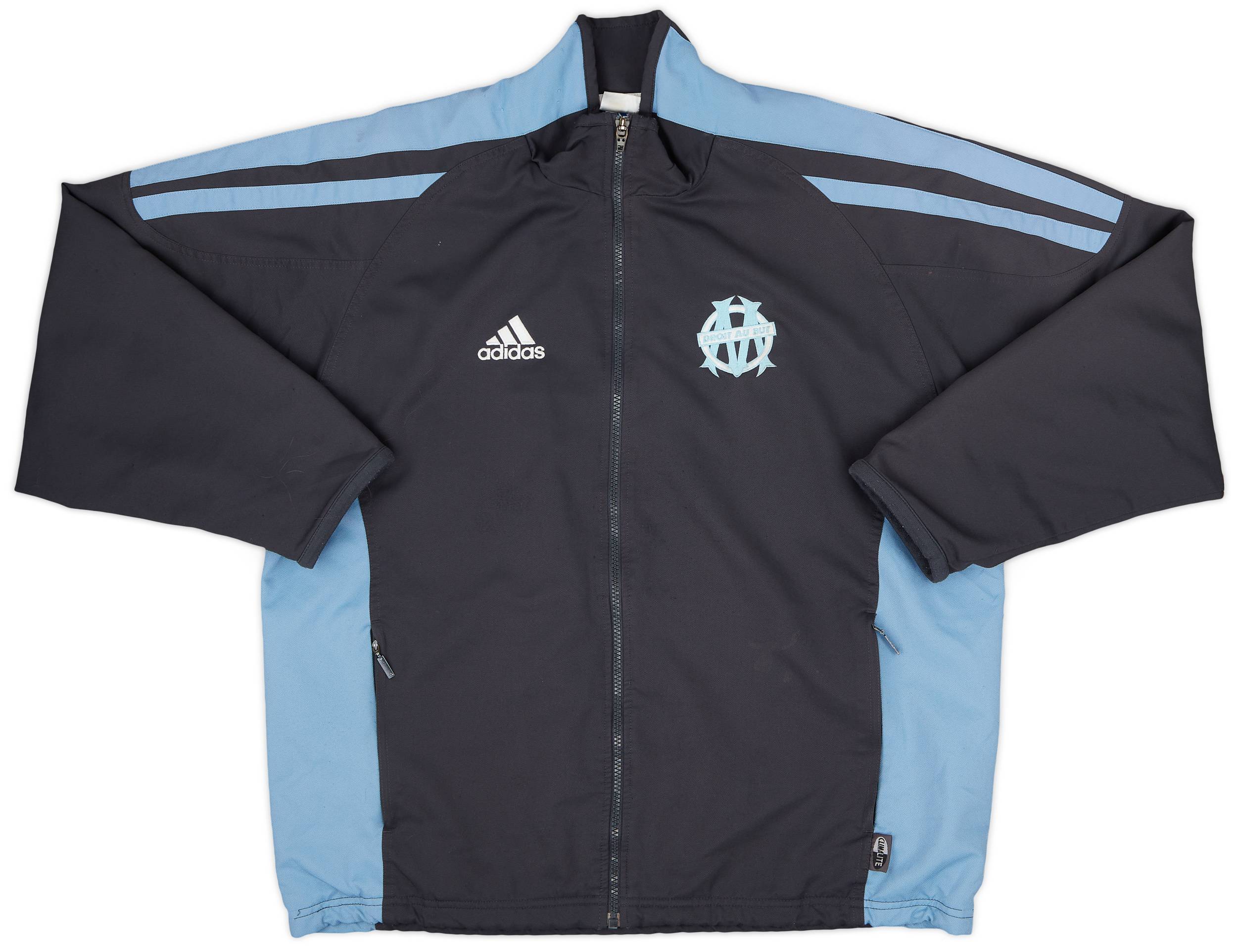 2001-02 Olympique Marseille adidas Track Jacket - 6/10 - (M)