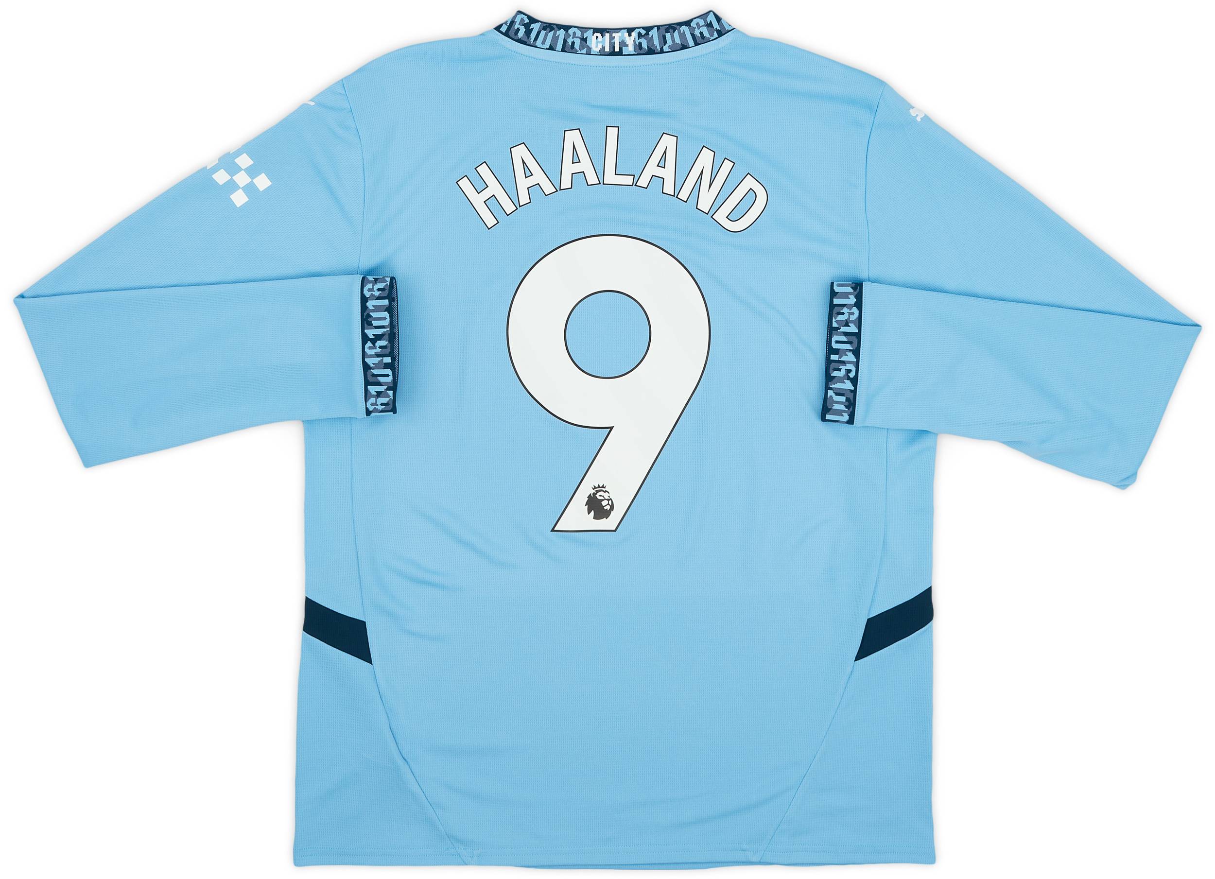 2024-25 Manchester City Home L/S Shirt Haaland #9 - 10/10 - (L)