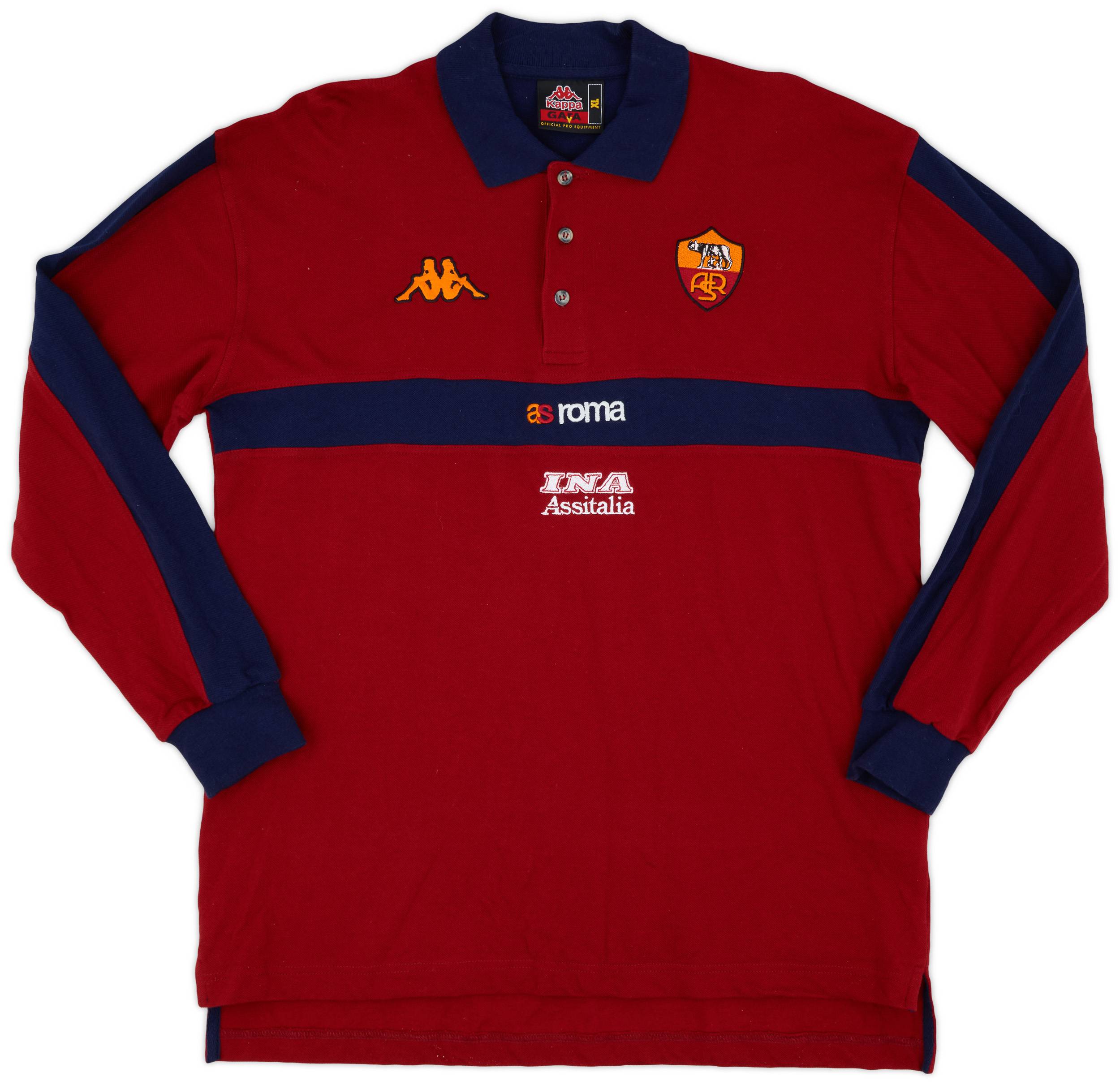 2000-01 Roma Kappa Polo L/S Shirt - 10/10 - (XL)