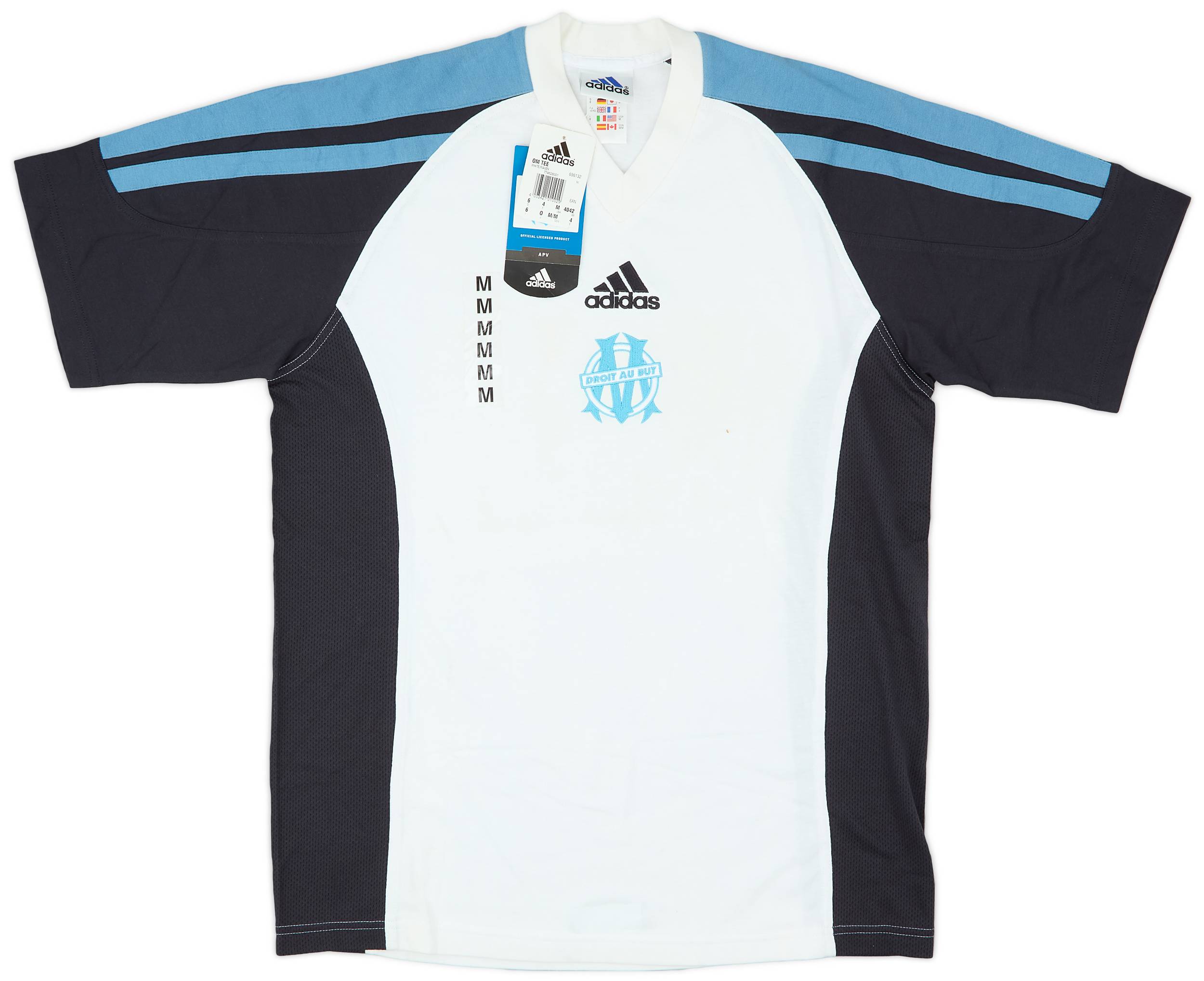 2001-02 Olympique Marseille adidas Cotton Tee (M/L)