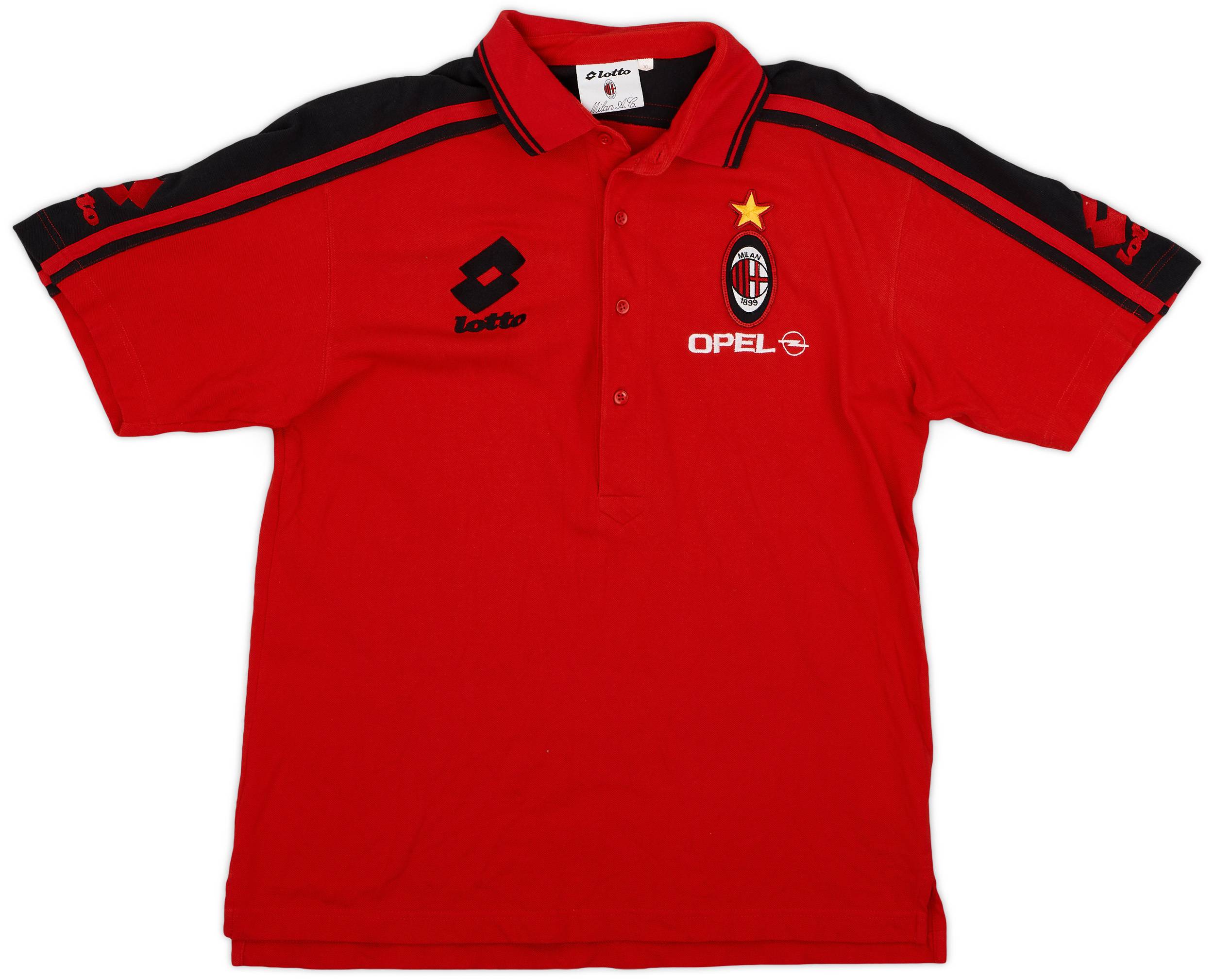 1997-98 AC Milan Lotto Polo Shirt - 9/10 - (XL)