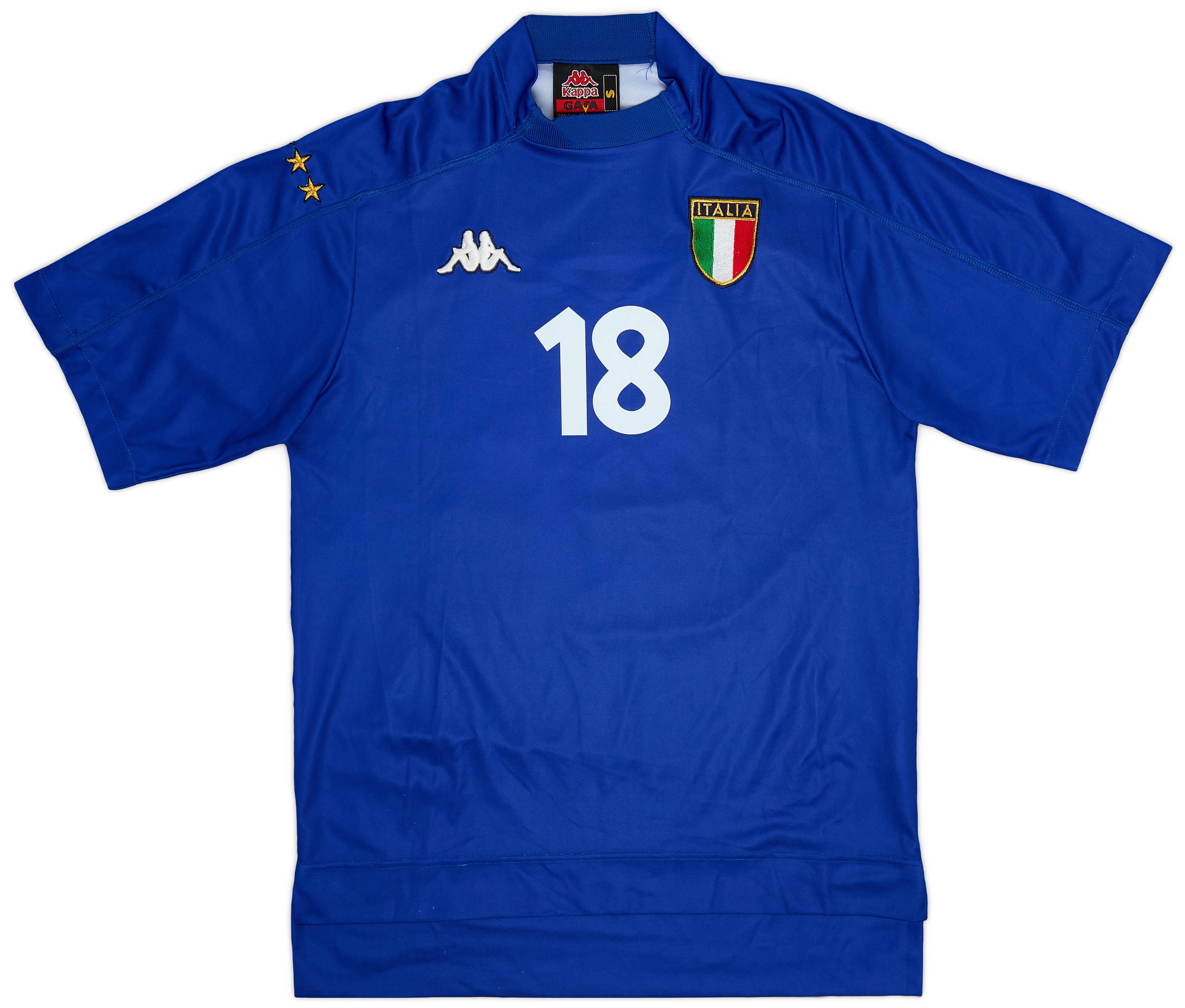1998-99 Italy Home Shirt #18 (Baggio) - 8/10 - (S)