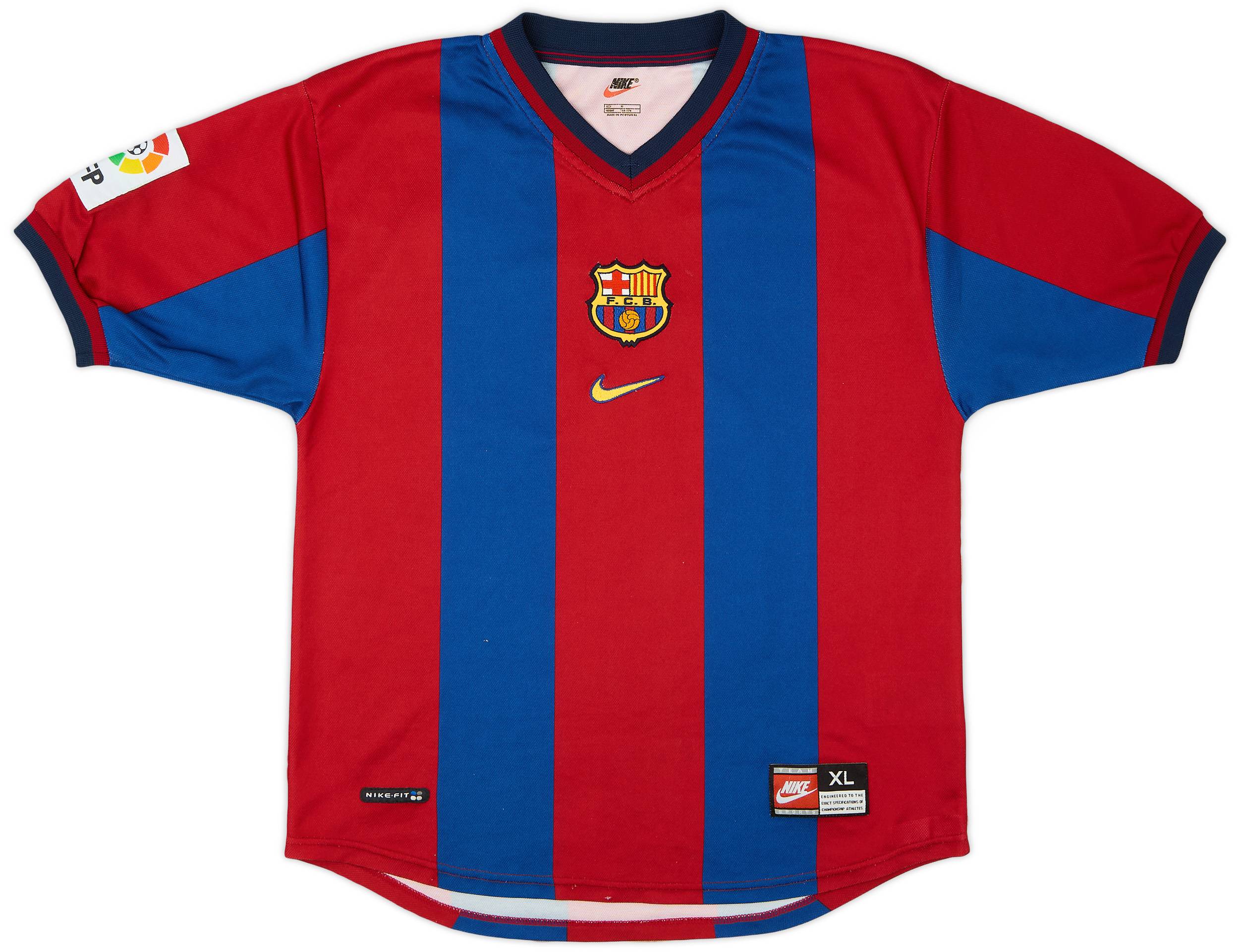 1998-00 Barcelona Home Shirt - 6/10 - (XL.Boys)