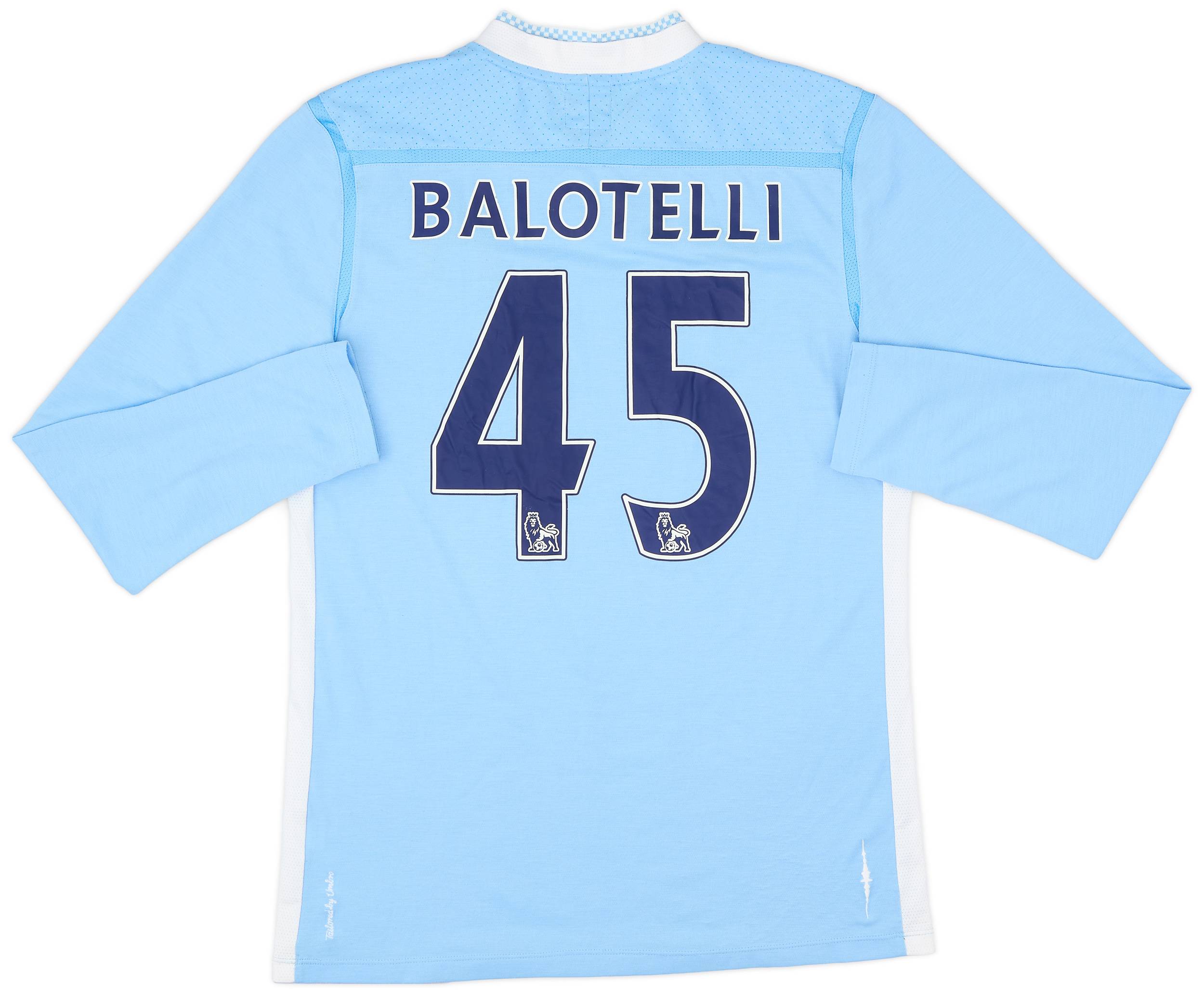 【50％OFF】 City Manchester 2011-12 Home 6/10 - #45 Balotelli Shirt L/S ウェア
