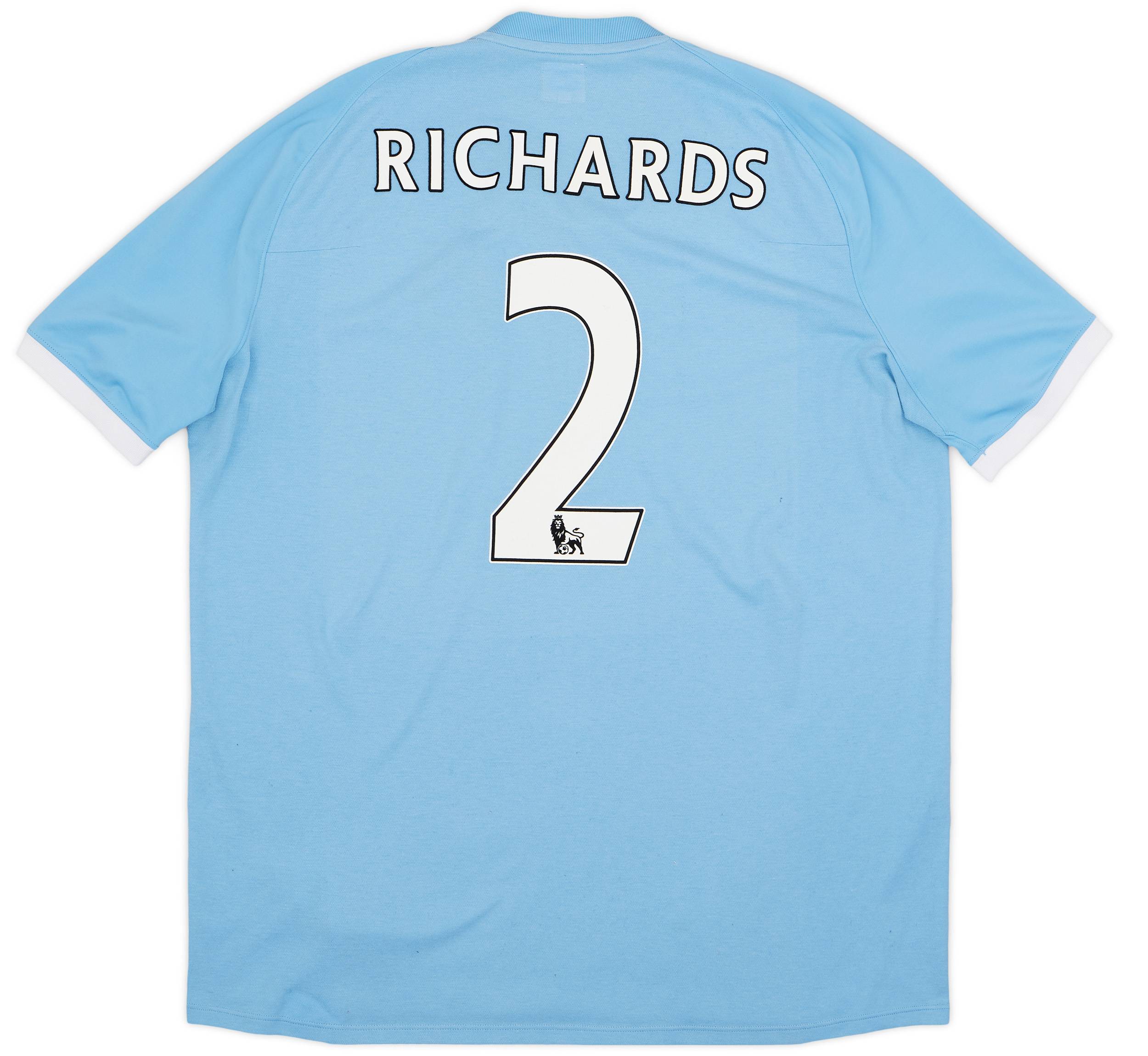 2010-11 Manchester City Home Shirt Richards #2 - 8/10 - (XXL)