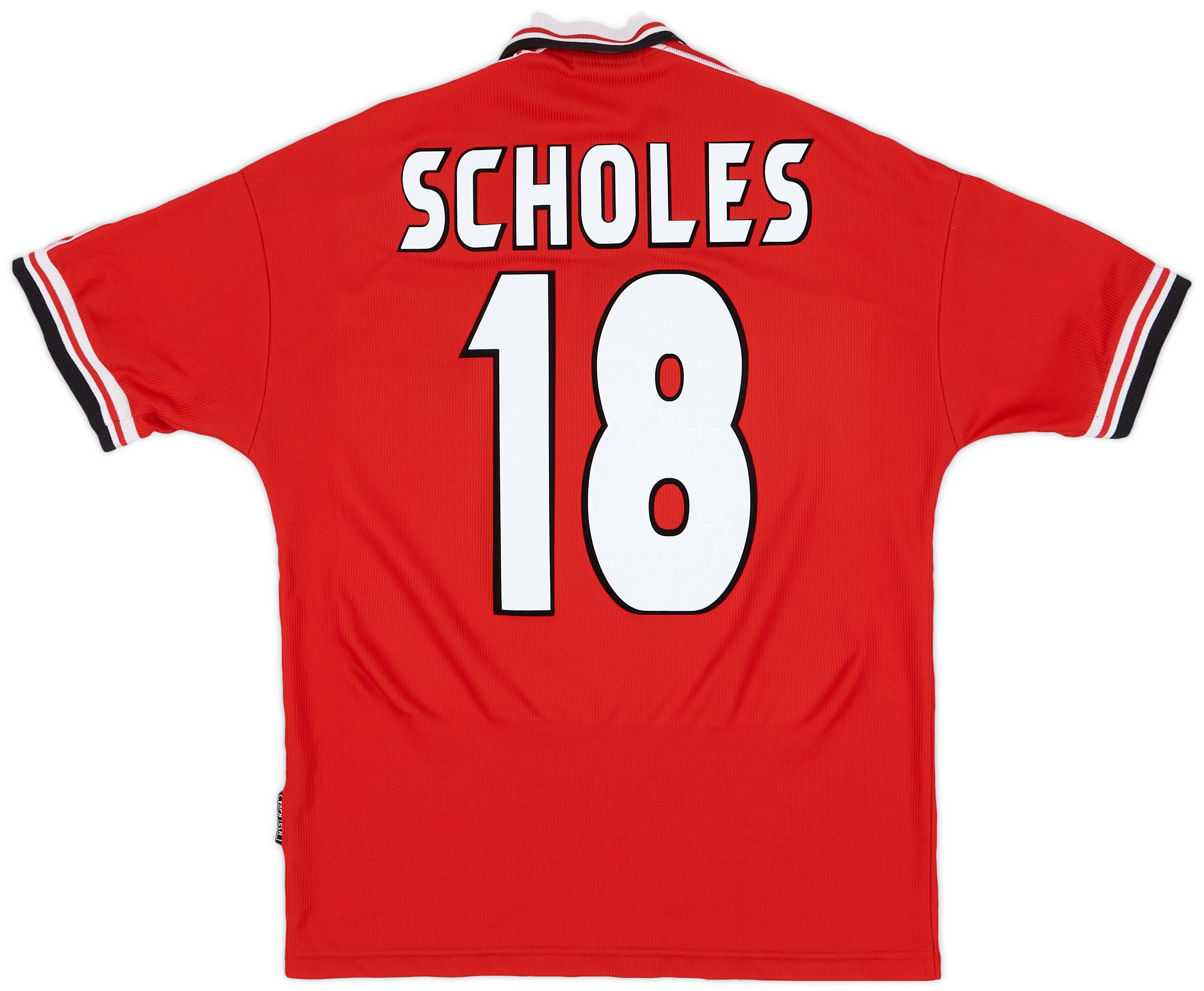 1998-00 Manchester United Home Shirt Scholes #18 - 7/10 - (M)