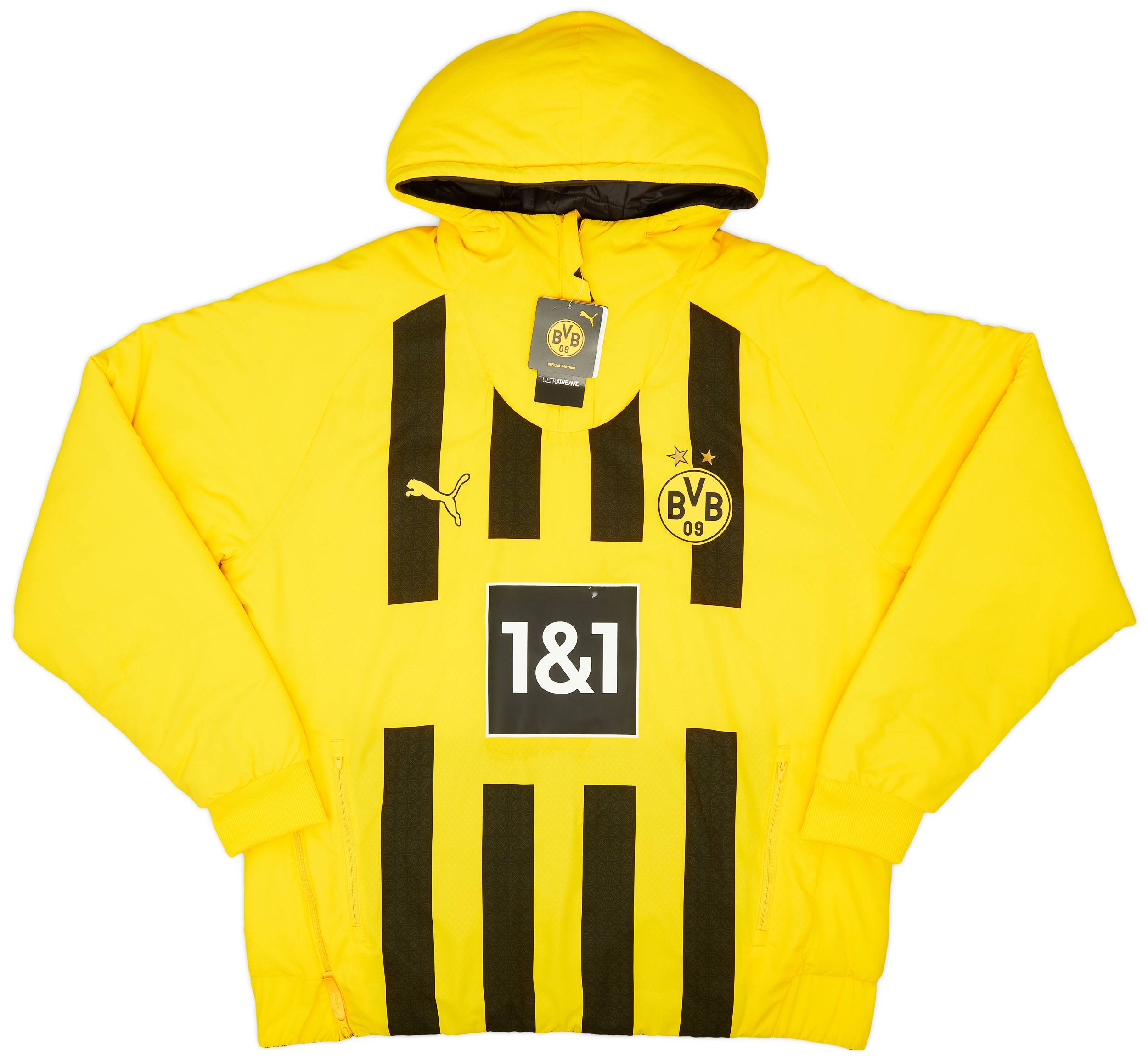 Nike yellow padded reversible jacket with hood online