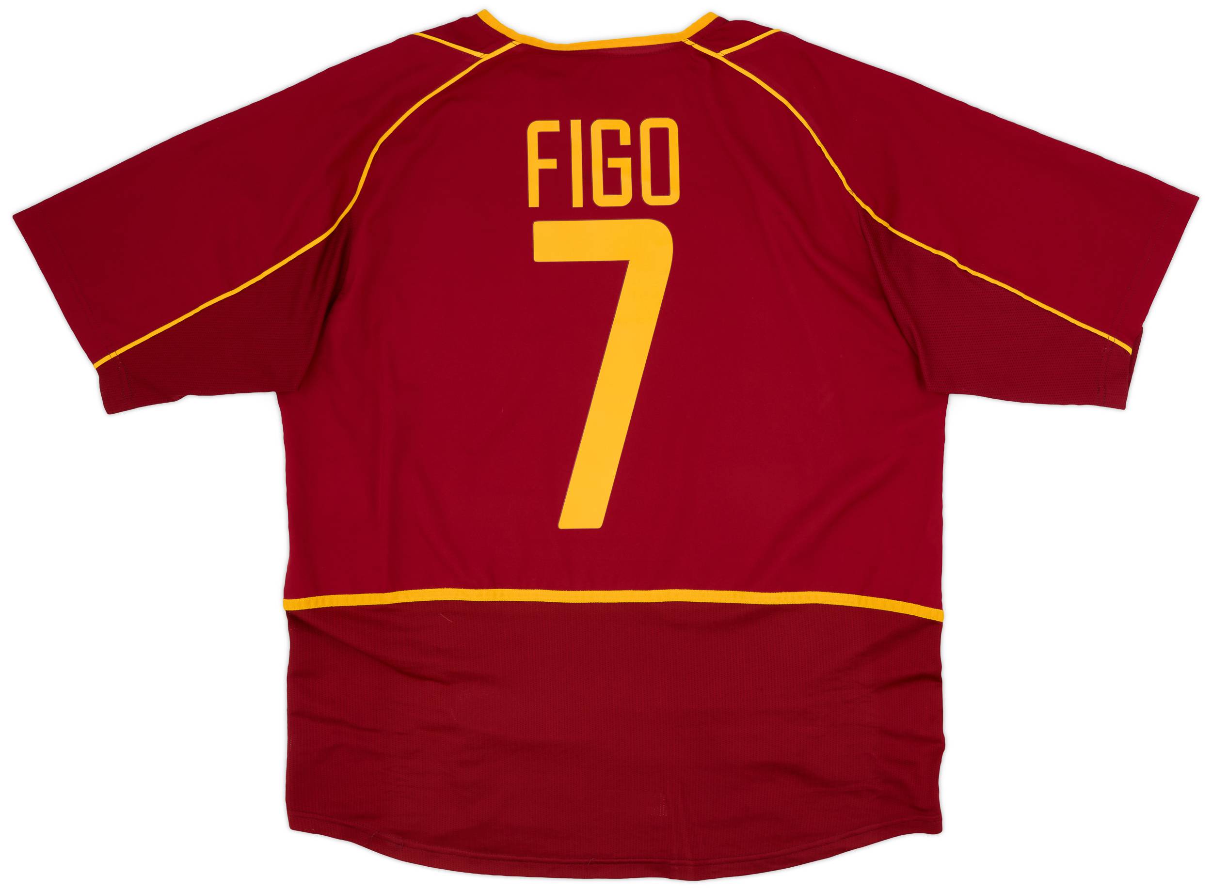 2002-04 Portugal Home Shirt Figo #7 - 8/10 - (XL)